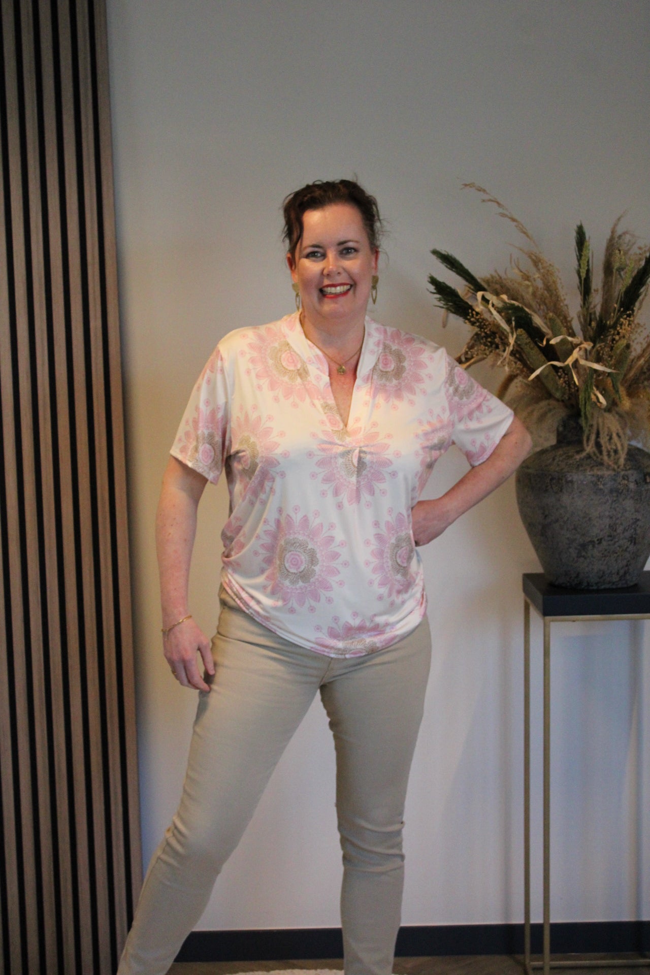 Lucia | Blouse korte mouw 38 t/m 48