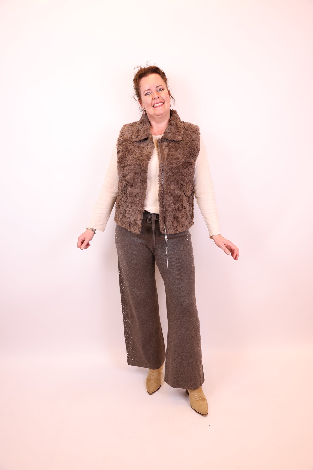 Edith | Gilet bruin