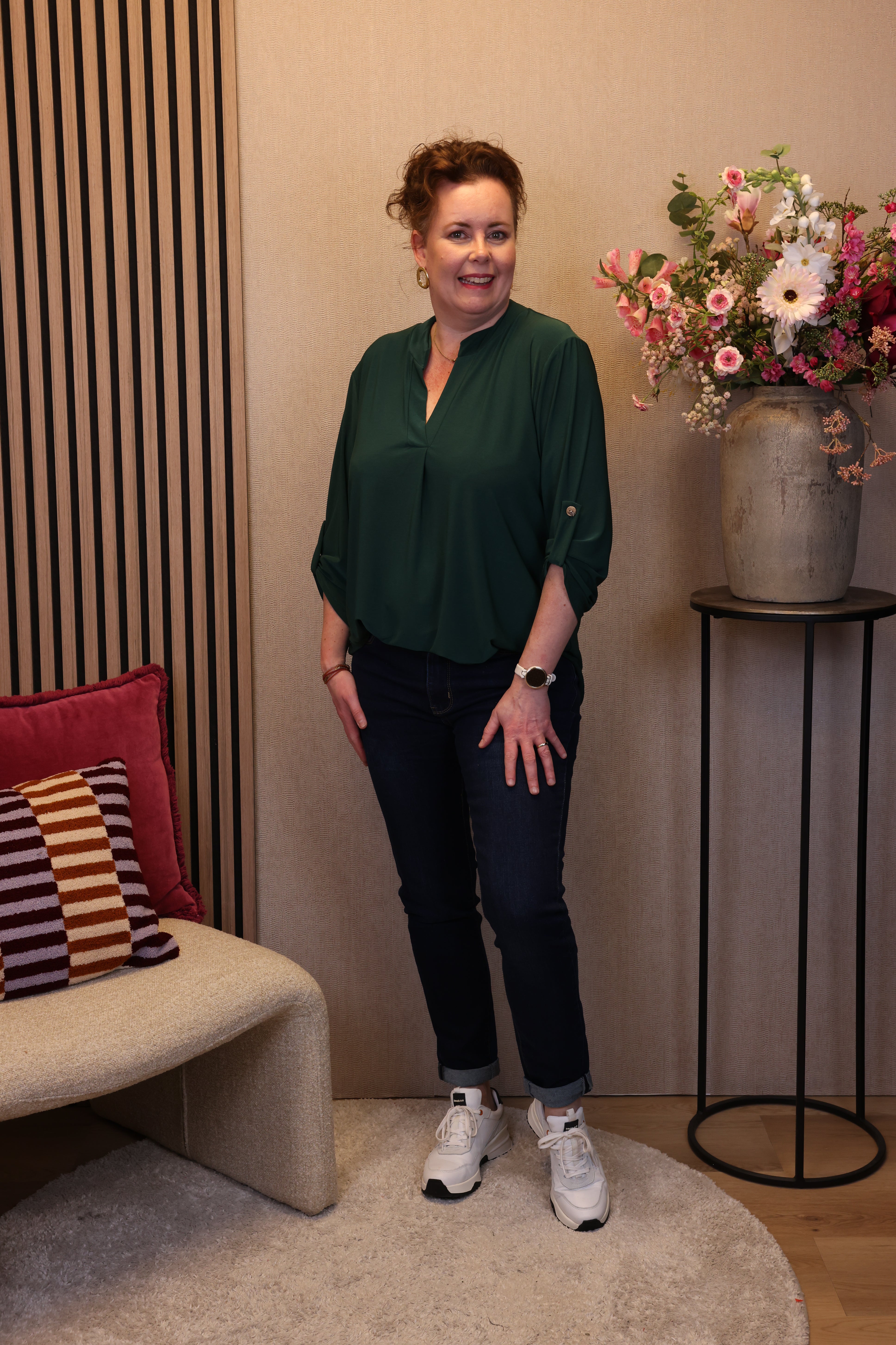 Mara | Blouse fles groen