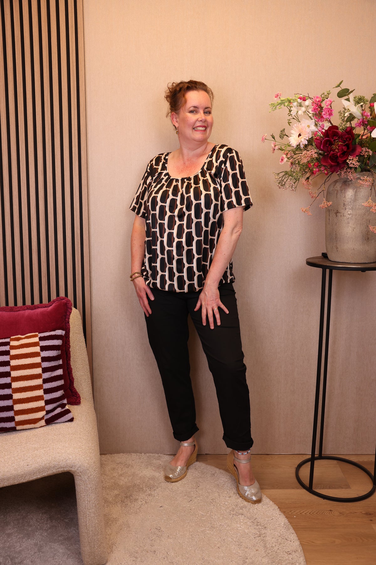 Sofie | Ballon top zwart