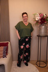 Sanne | Broek zwart met zakken