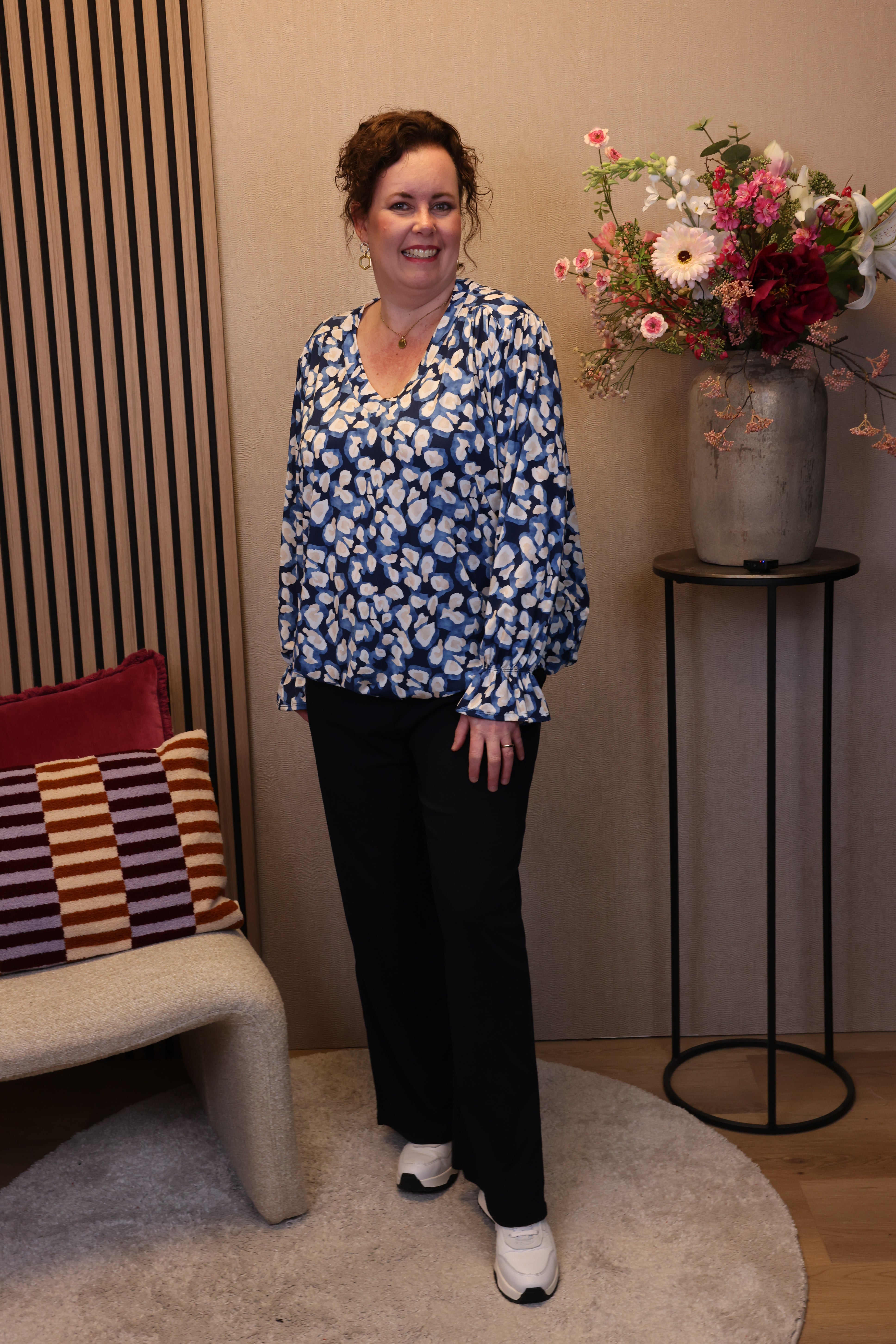 Janne | Broek navy viscose