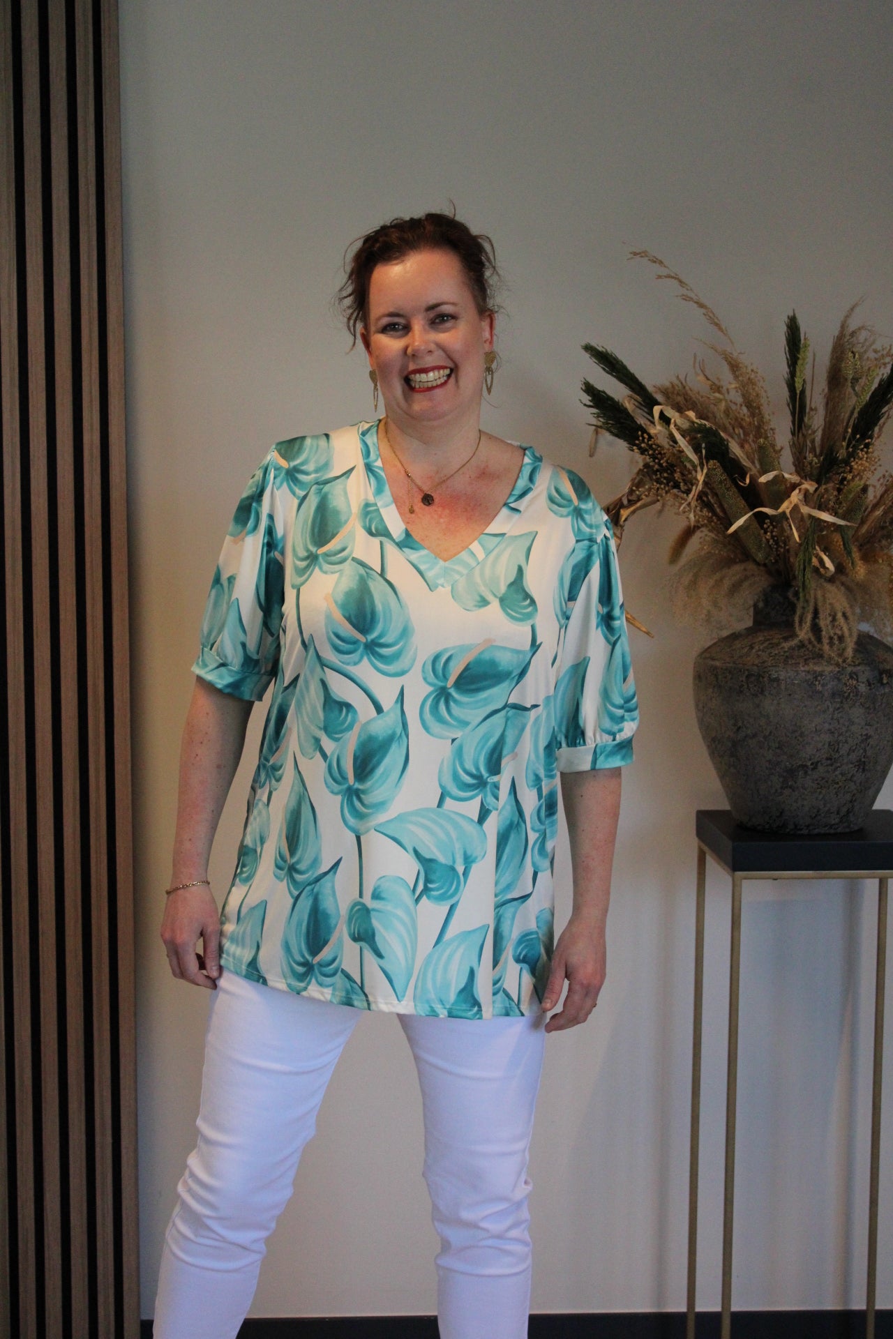 Floortje | Blouse korte mouw 40 t/m 48
