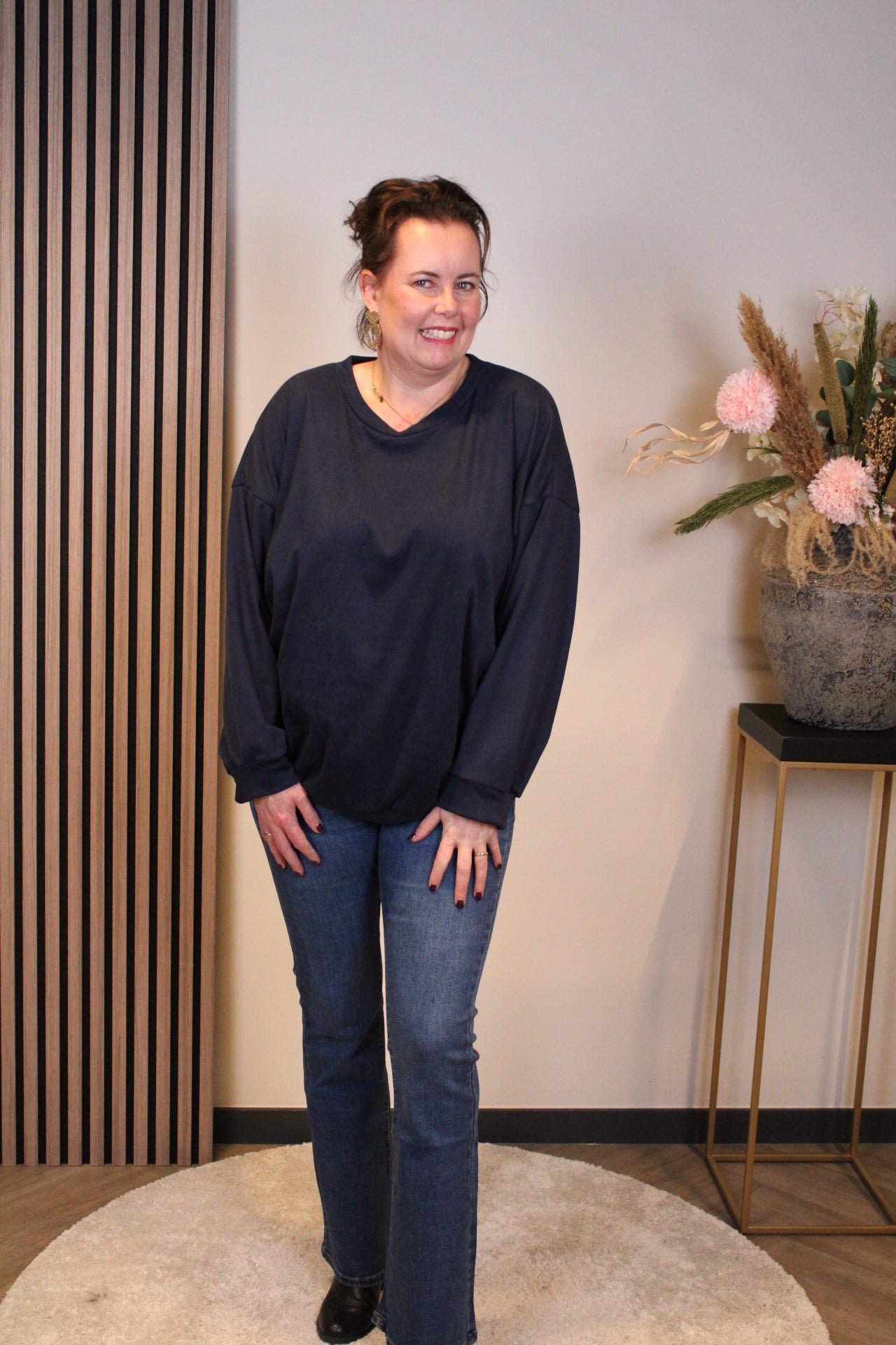 Nova | Zachte trui navy 46 t/m 50