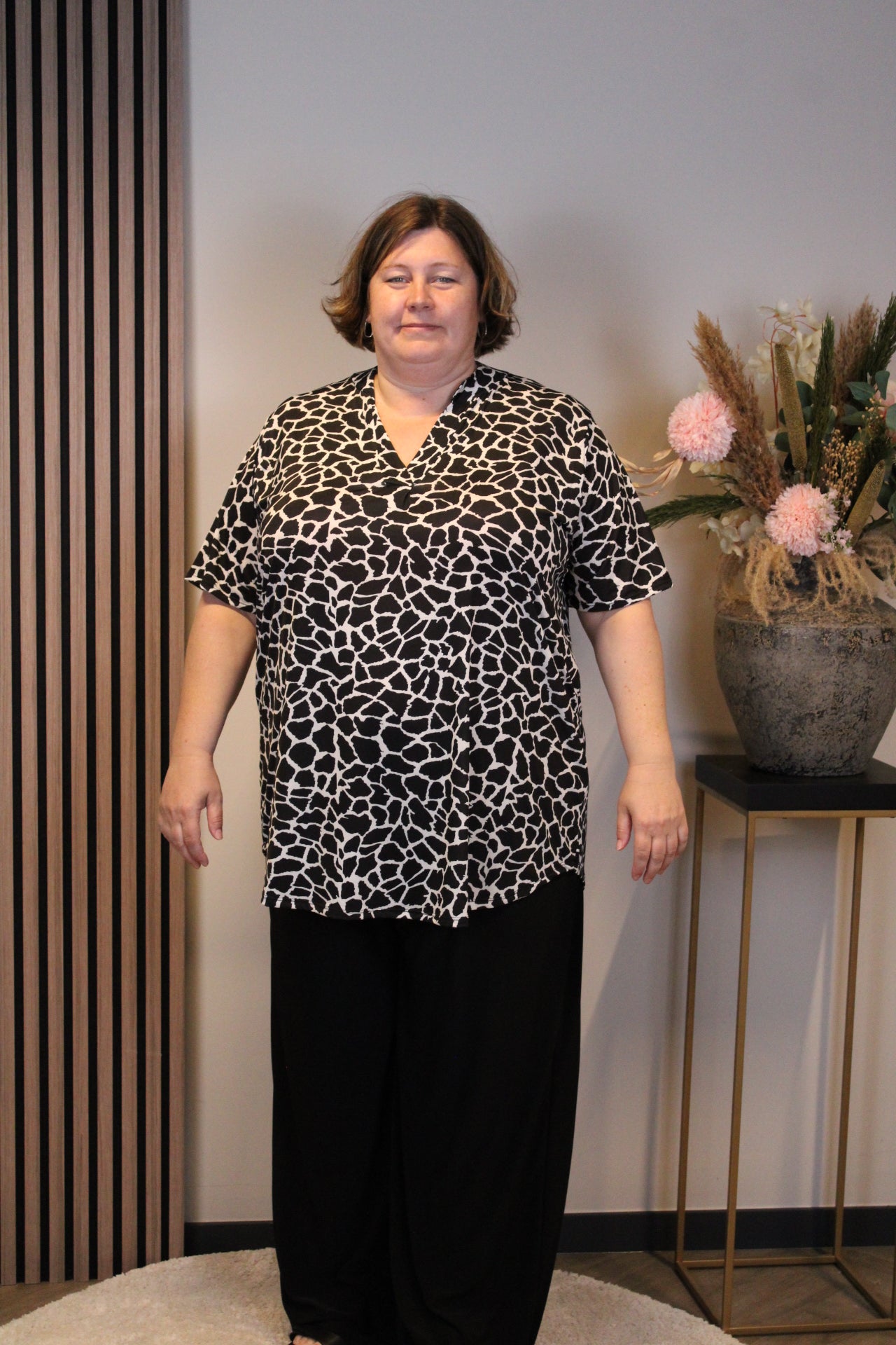 Yasmin | Blouse korte mouw 52 t/m 58