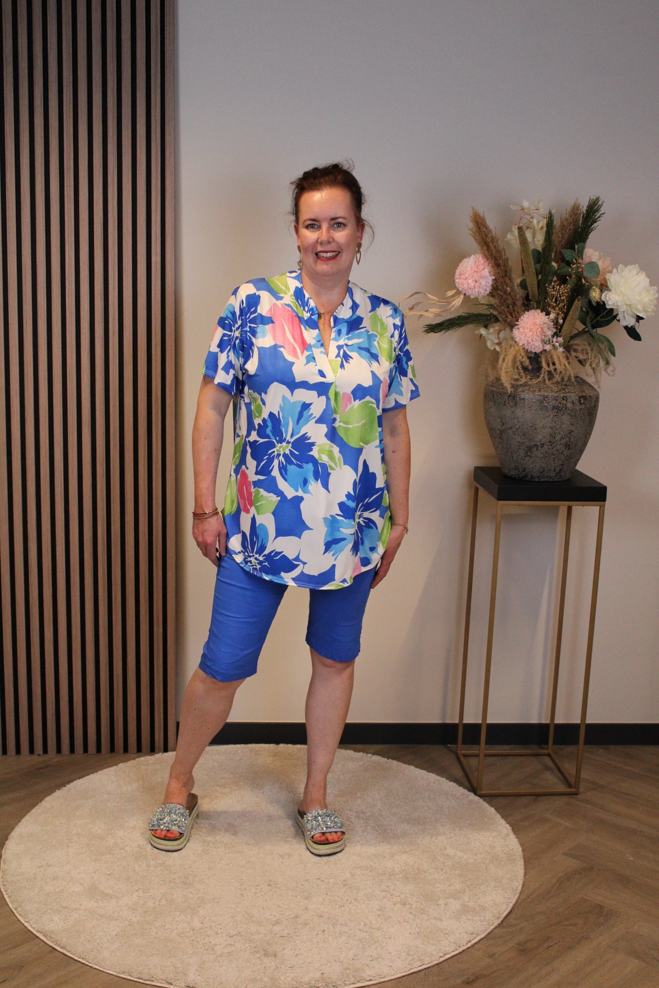 Indy | Broek kort kobalt 38 t/m 48