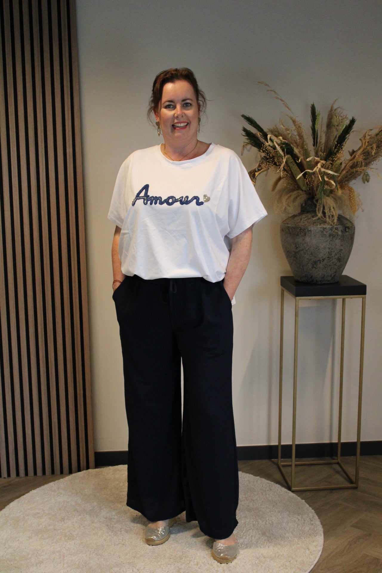 Amour | T-shirt blauw 44 t/m 48
