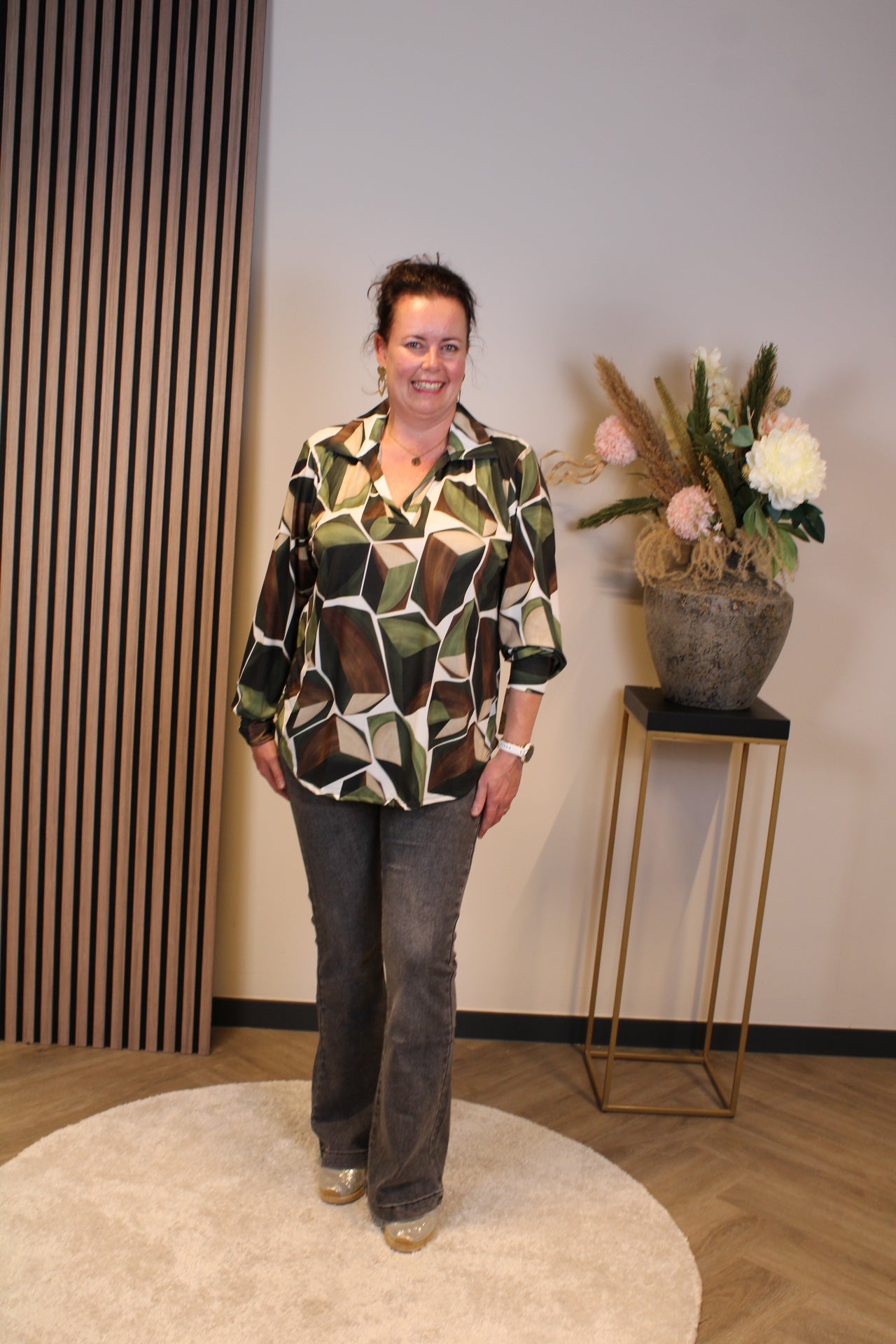 Lana | Blouse met kraagje 48 t/m 52