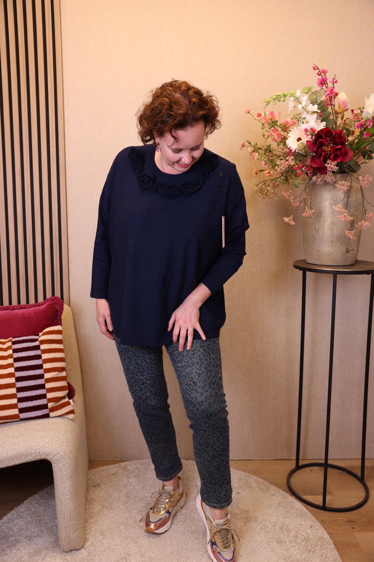 Femke panter  | Jeans blauw 38 - 48