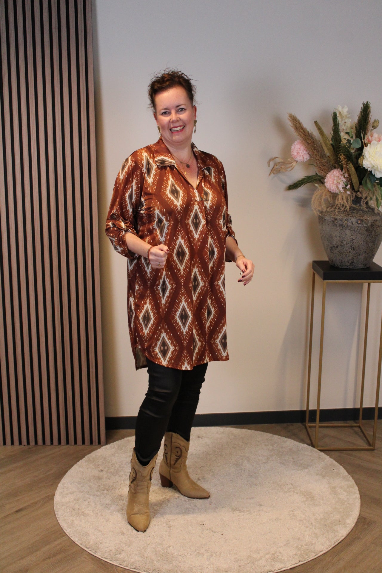 Marloes | tuniek oranje met kraagje 38 t/m 48