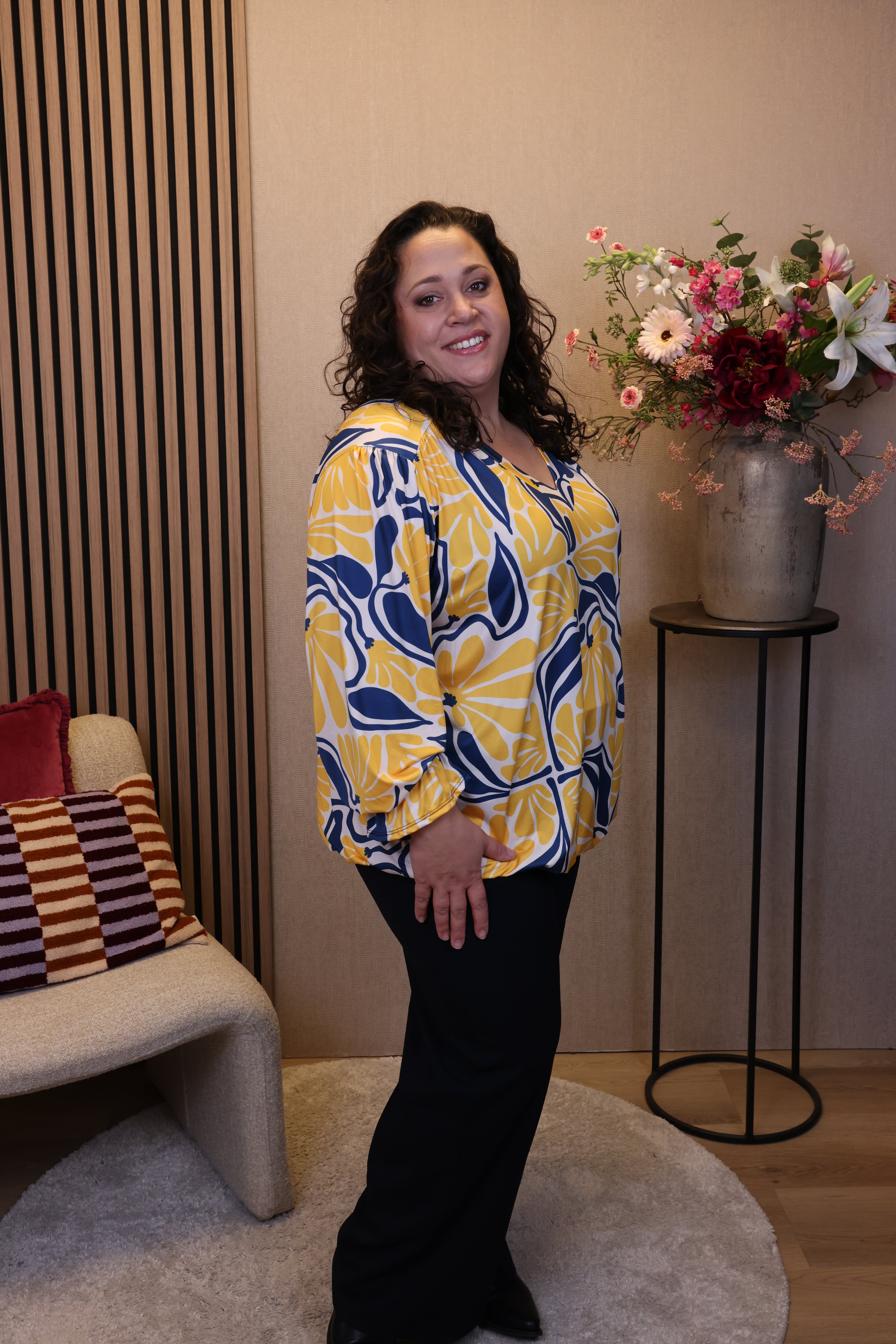 Jenna | Ballon top geel