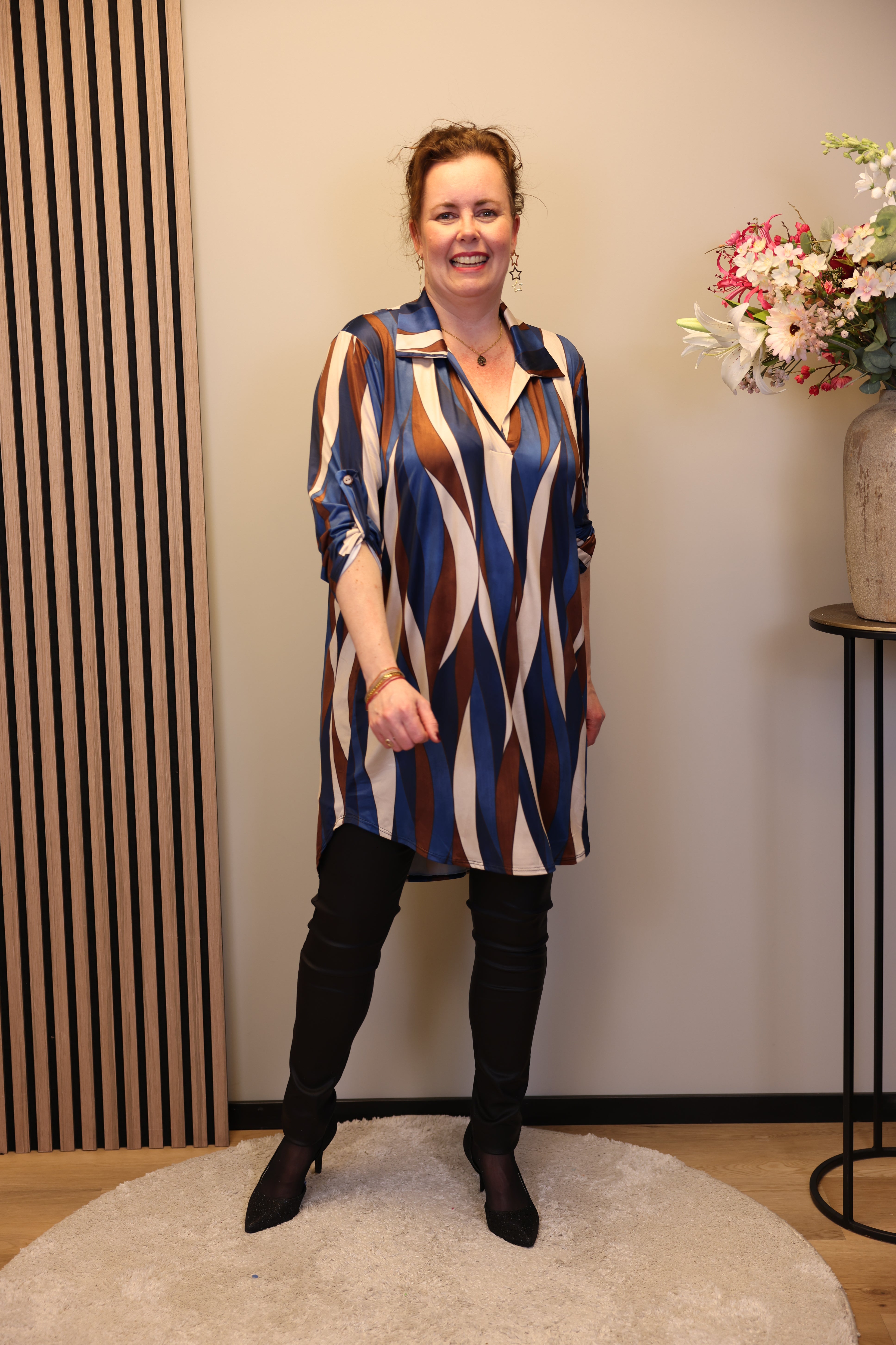 Vienna | tuniek blauw met kraagje 38 t/m 48