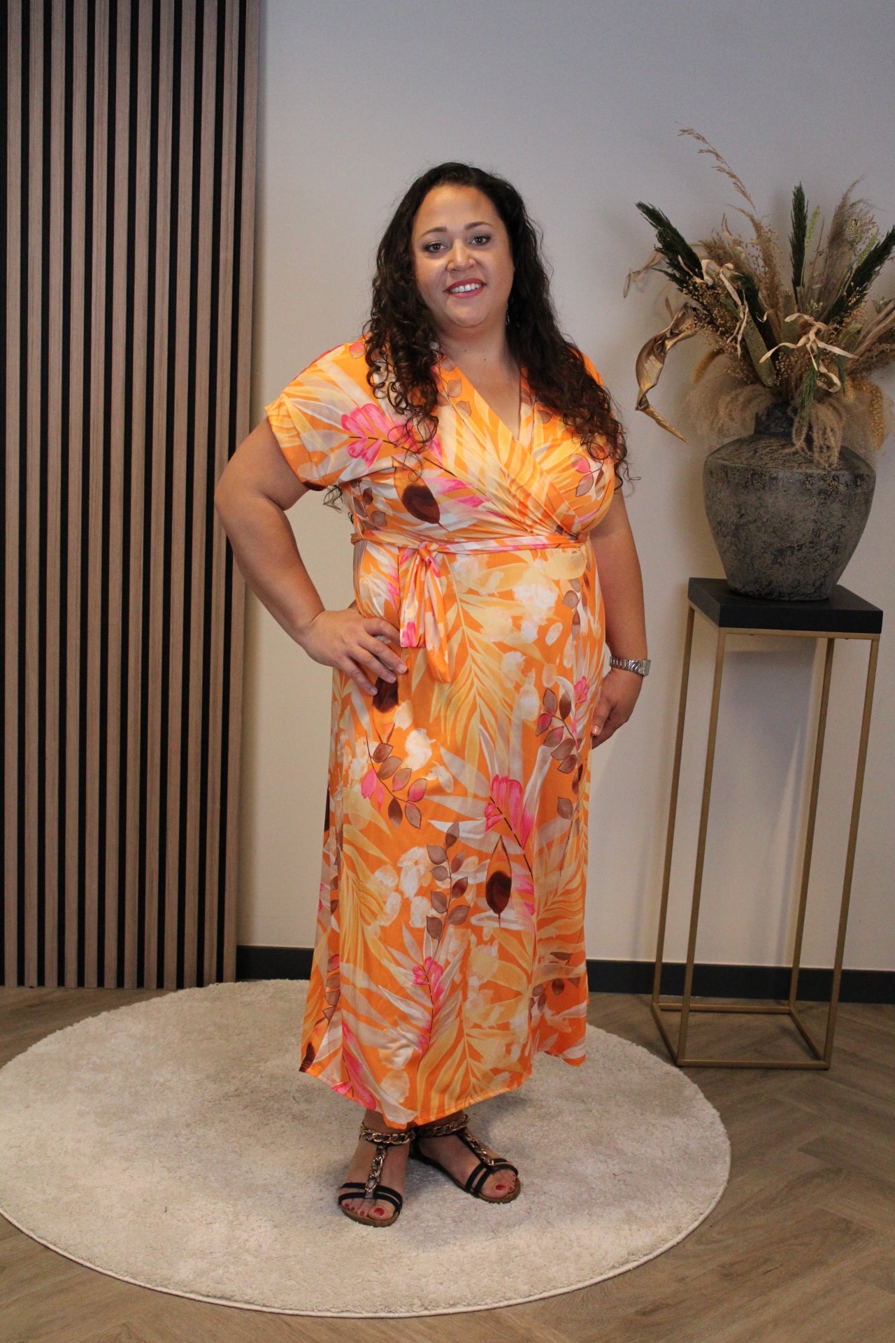 Annebel | Jurk oranje 46 t/m 50