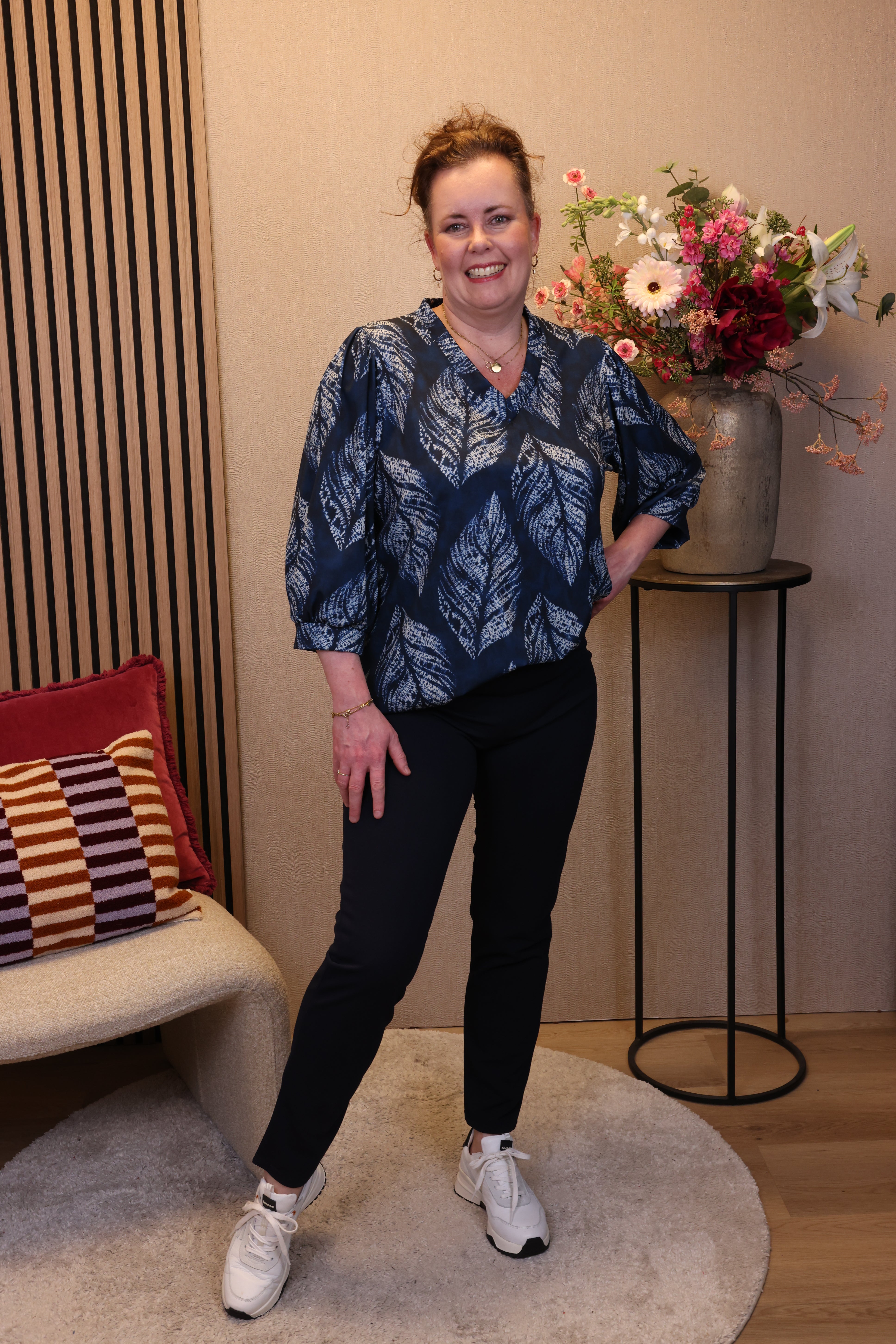 Lilly | Broek navy viscose