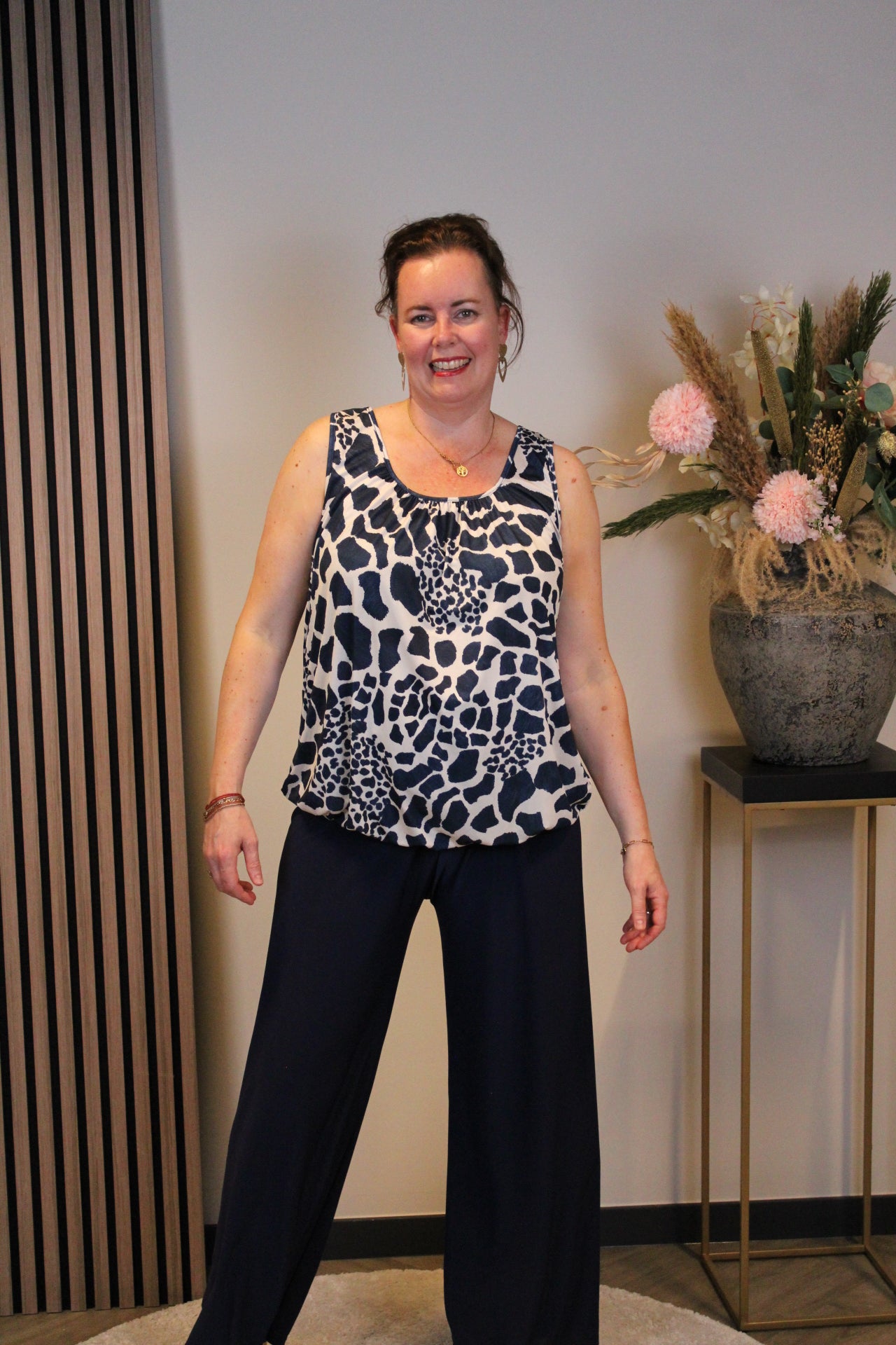 Carina | Top blauw 48 t/m 52