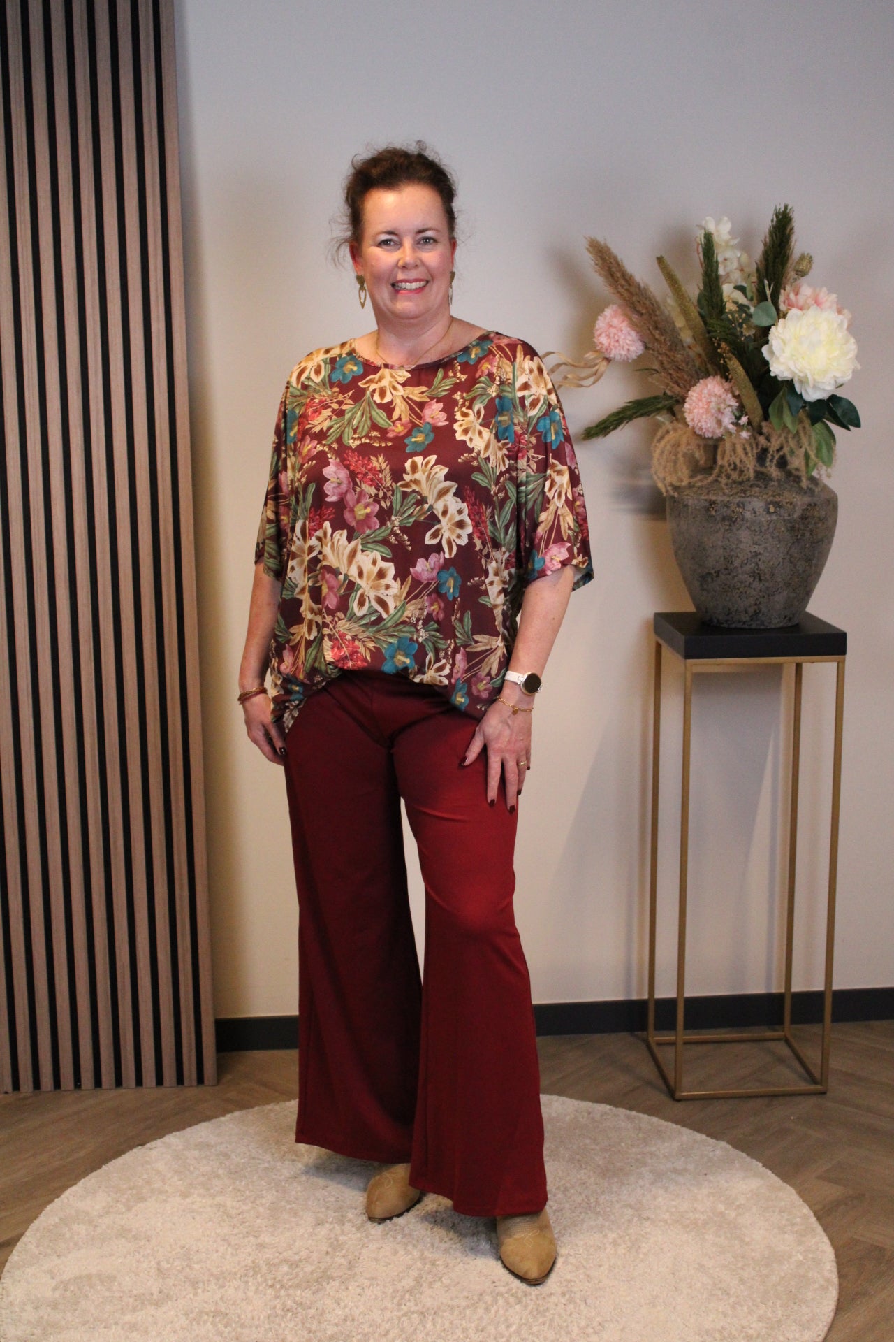 Kiki | Broek bordeaux 40 t/m 44