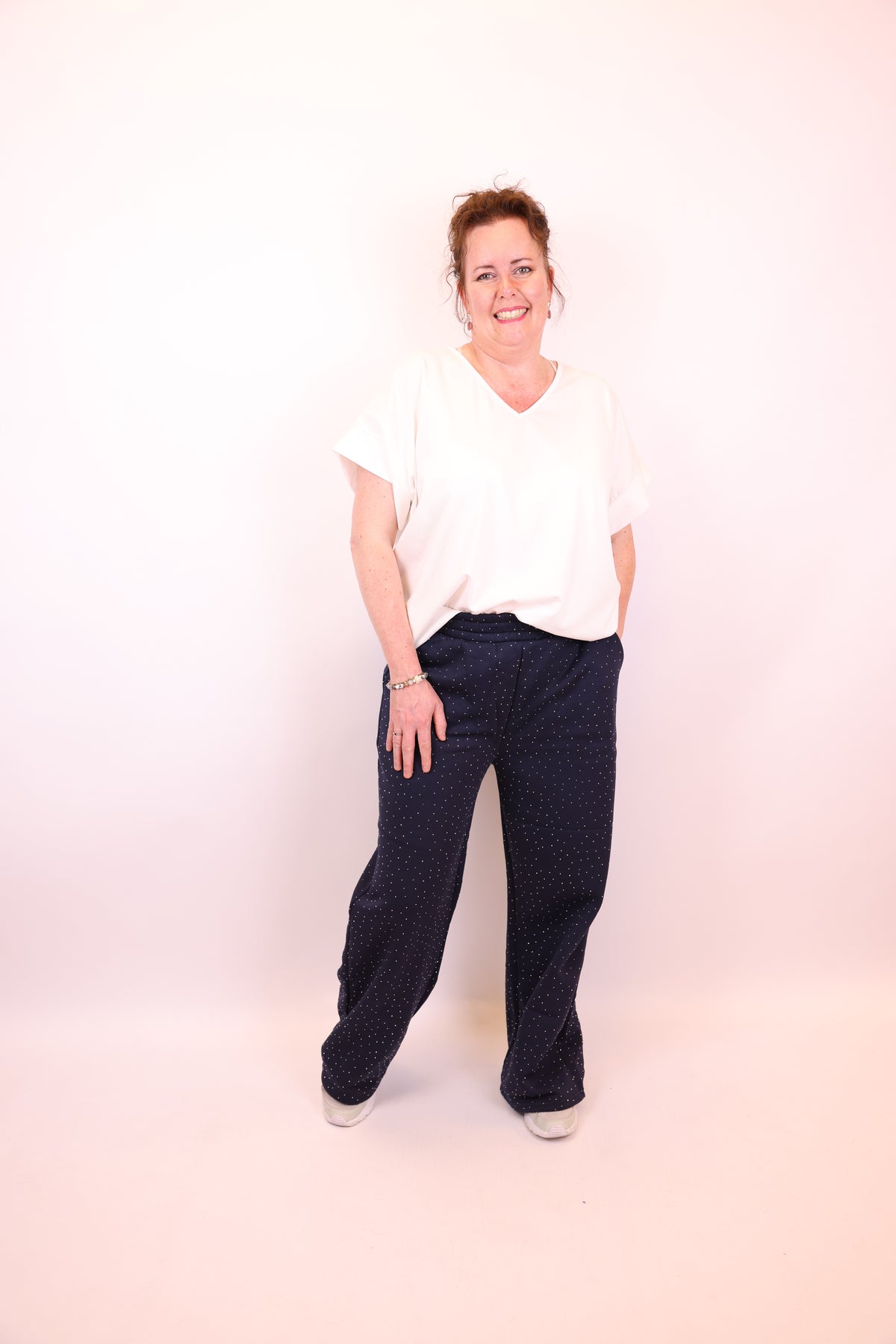 Marin | Broek blauw glitter