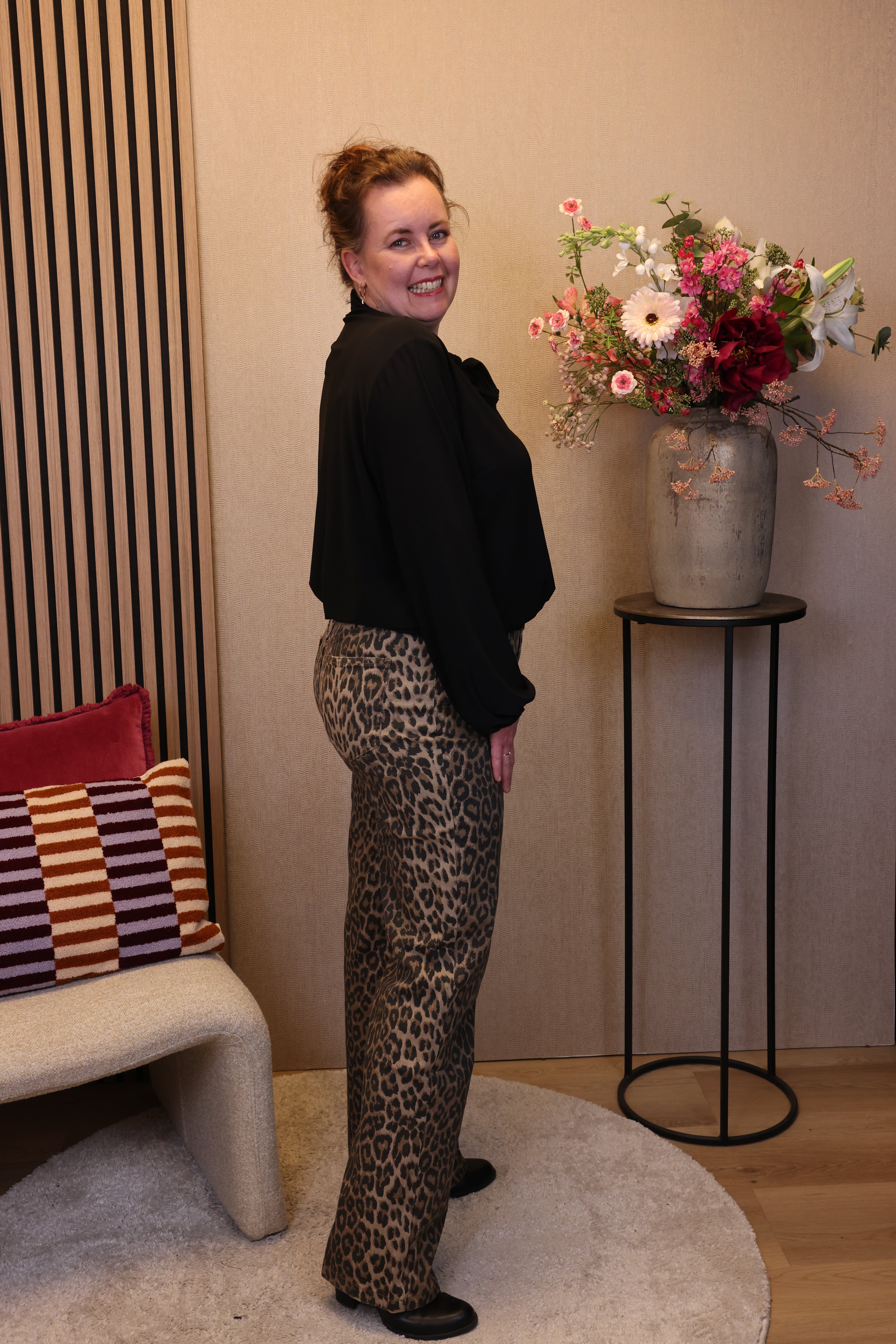 Panter | Jeans bruin 40 - 50 (Neem 1 maatje groter)