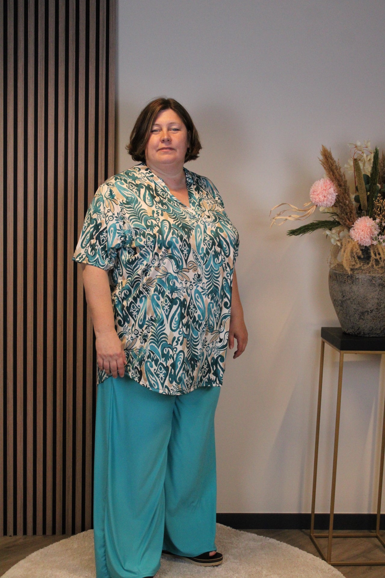 Ineke | Blouse korte mouw 52 t/m 58