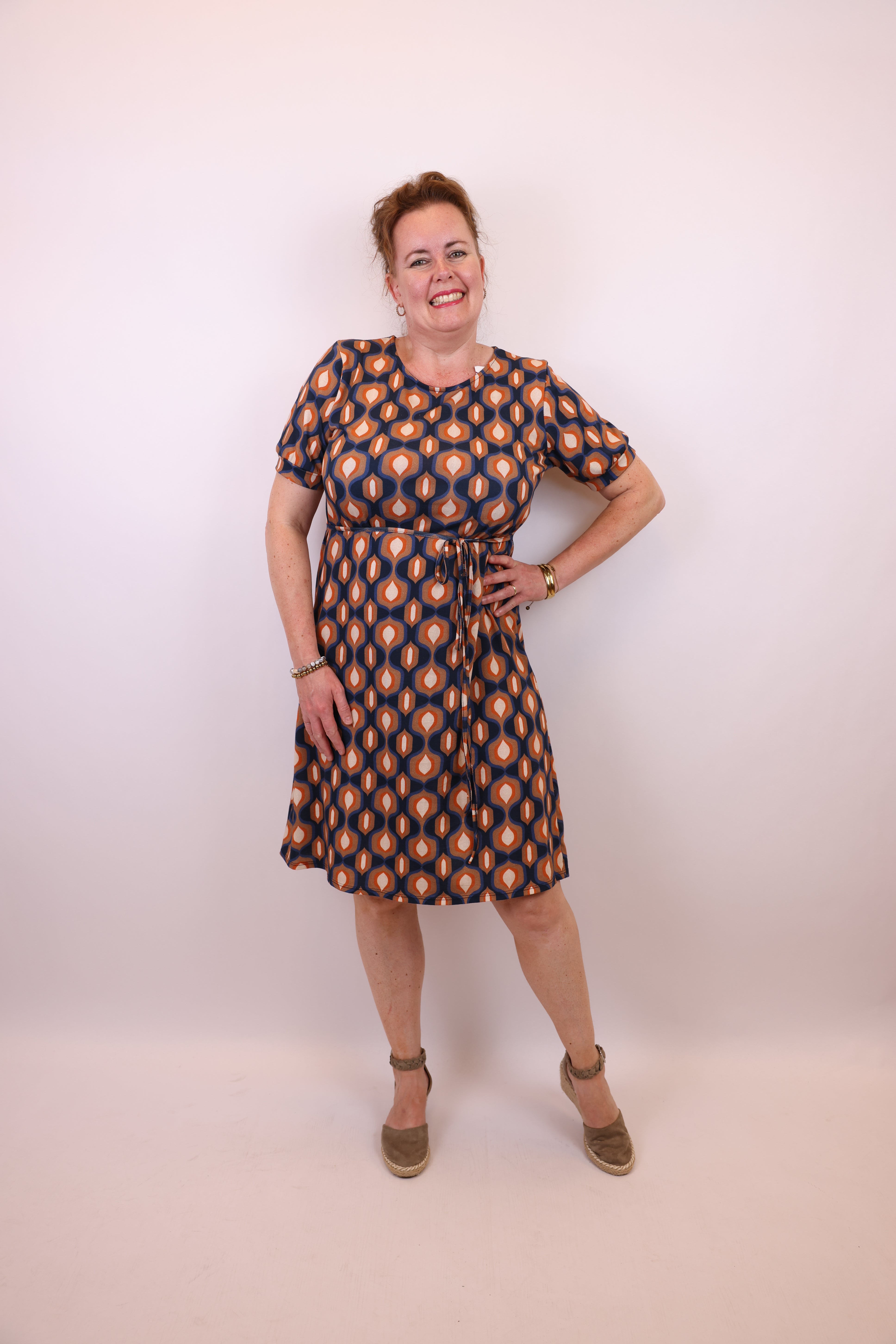 Meike | Jurk blauw katoen
