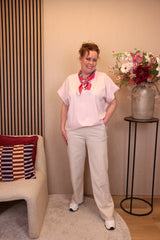 Saar | Luxe broek beige