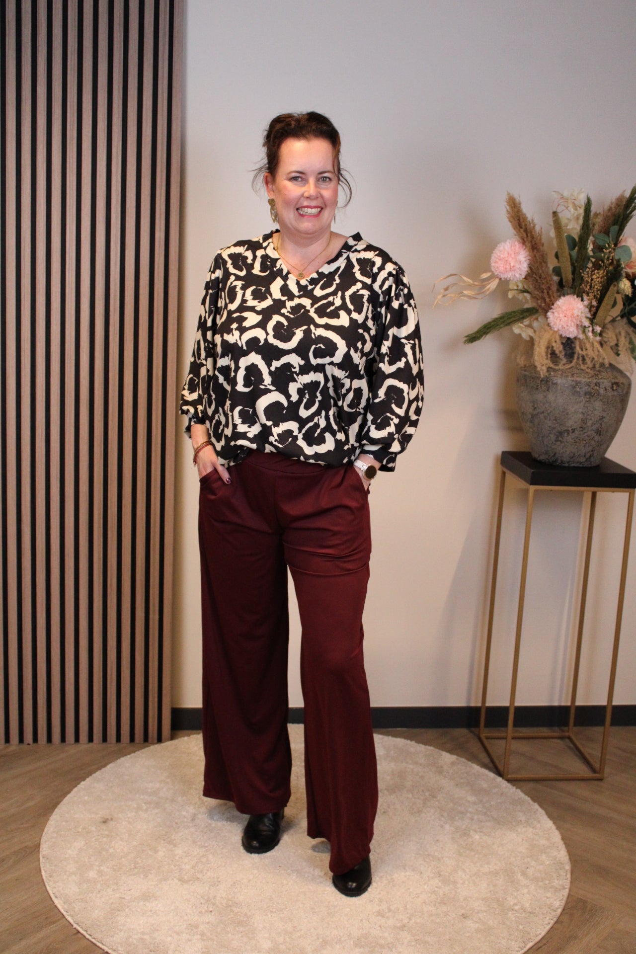 Kiki | Broek bordeaux 40 t/m 44 (lang model 167–178 cm)