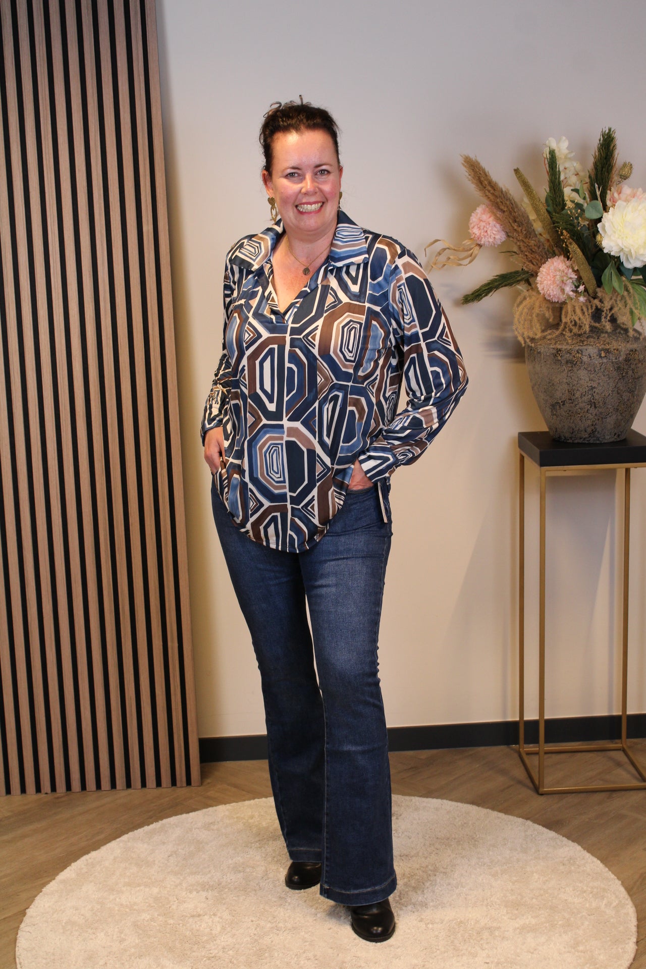 Amelie | Blouse met kraagje 48 t/m 52