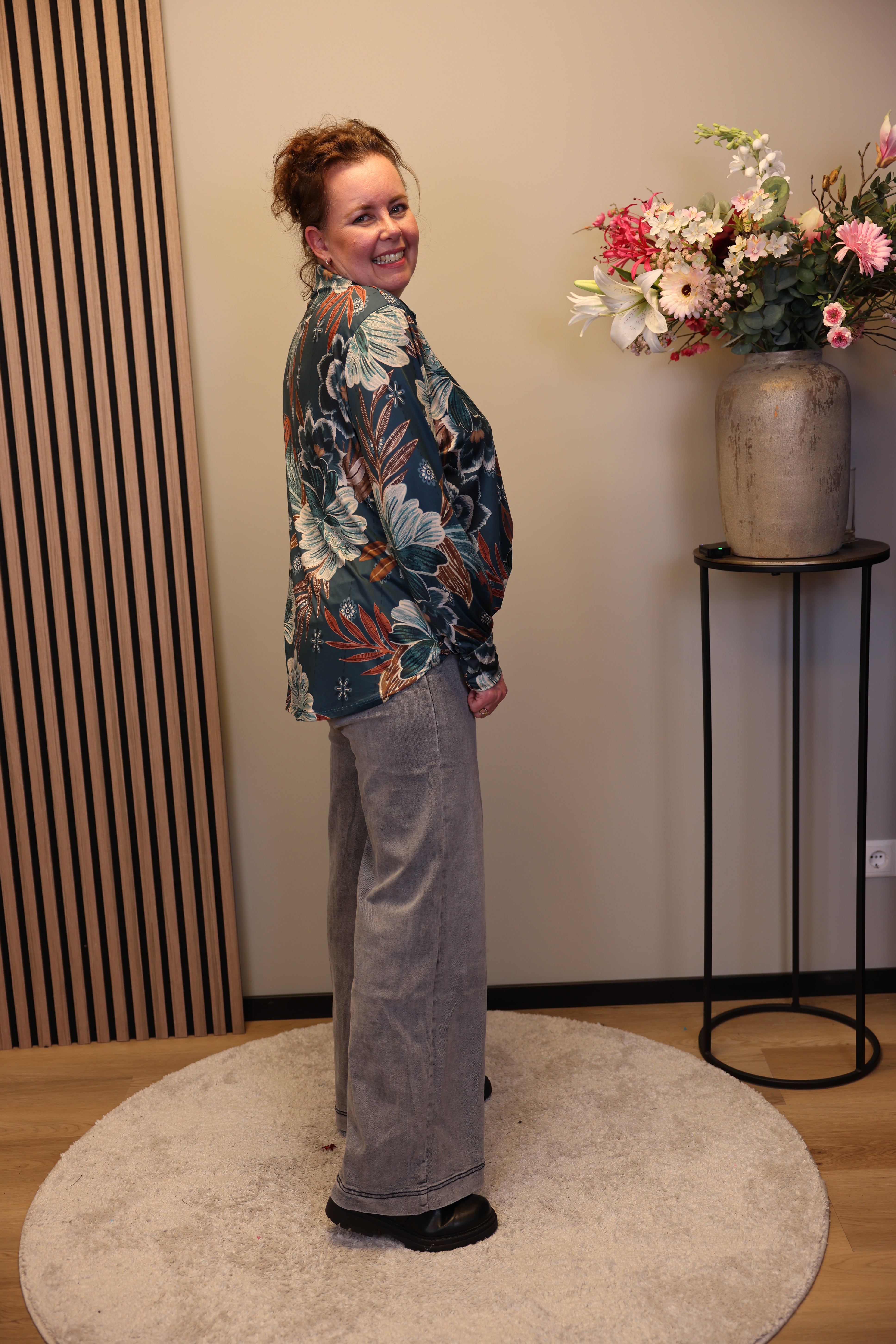 Sam | Jeans wide leg grijs 38 - 48