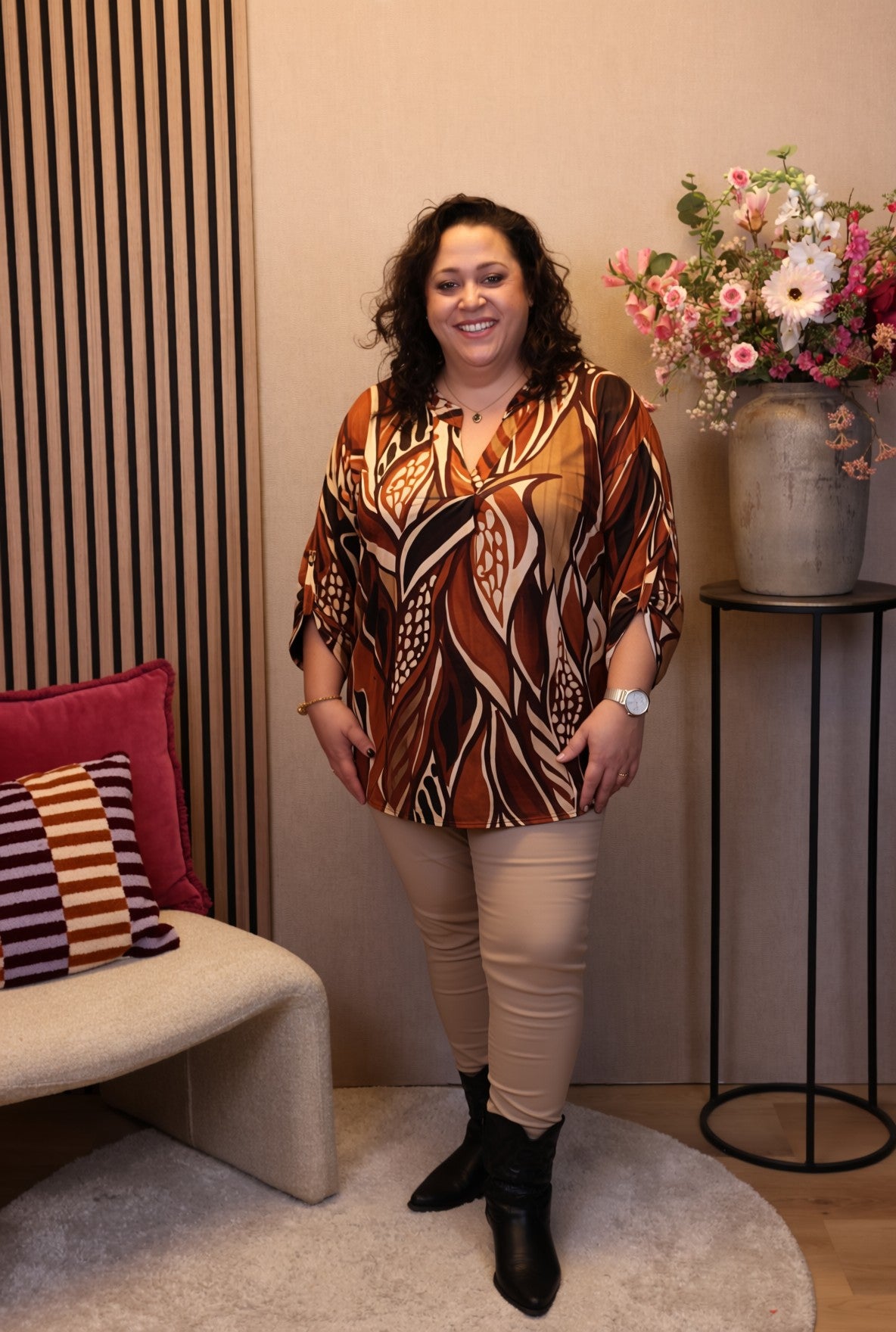 Sheila | Blouse oranje