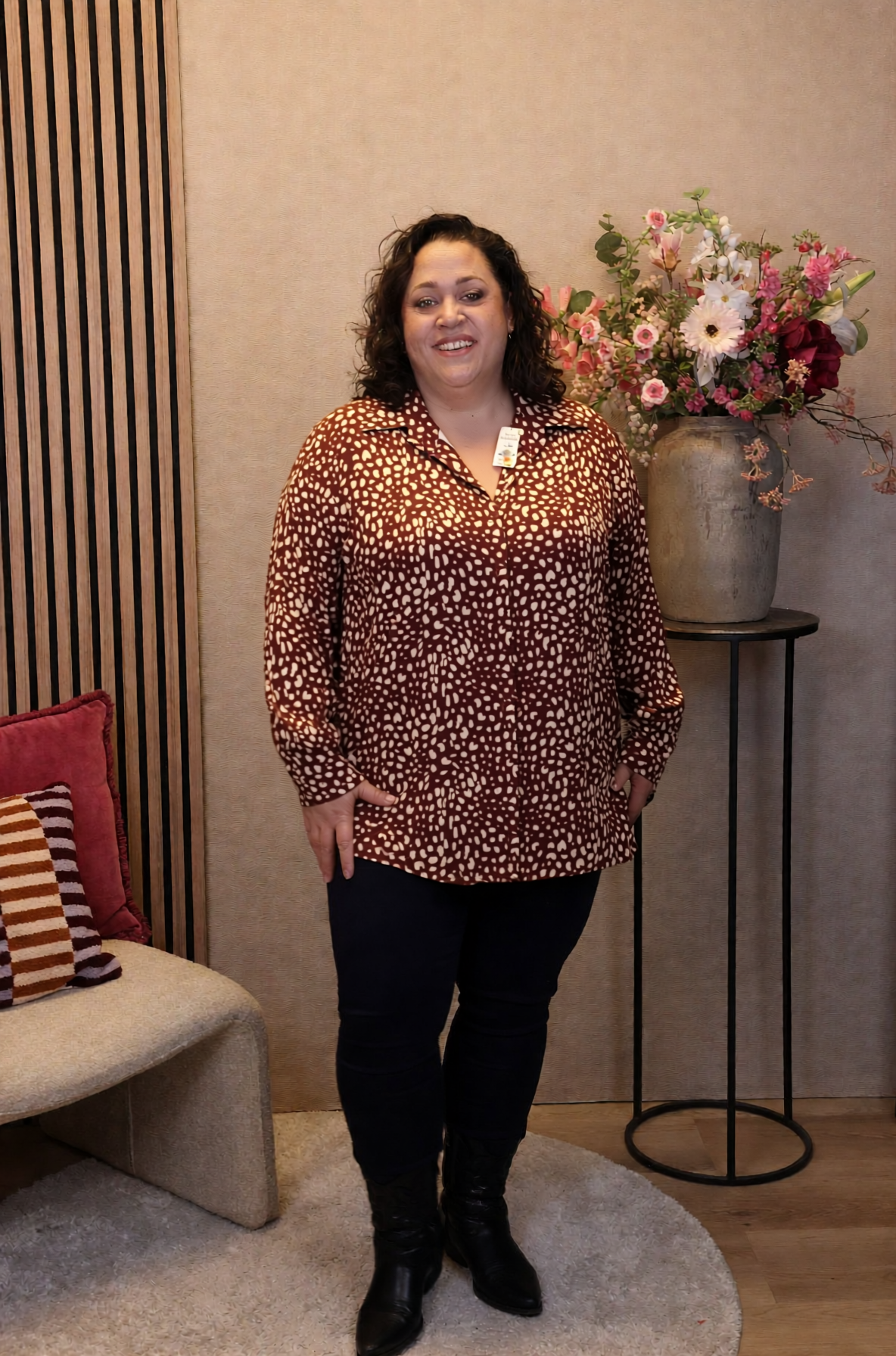 Diede | Blouse roze met knoopjes