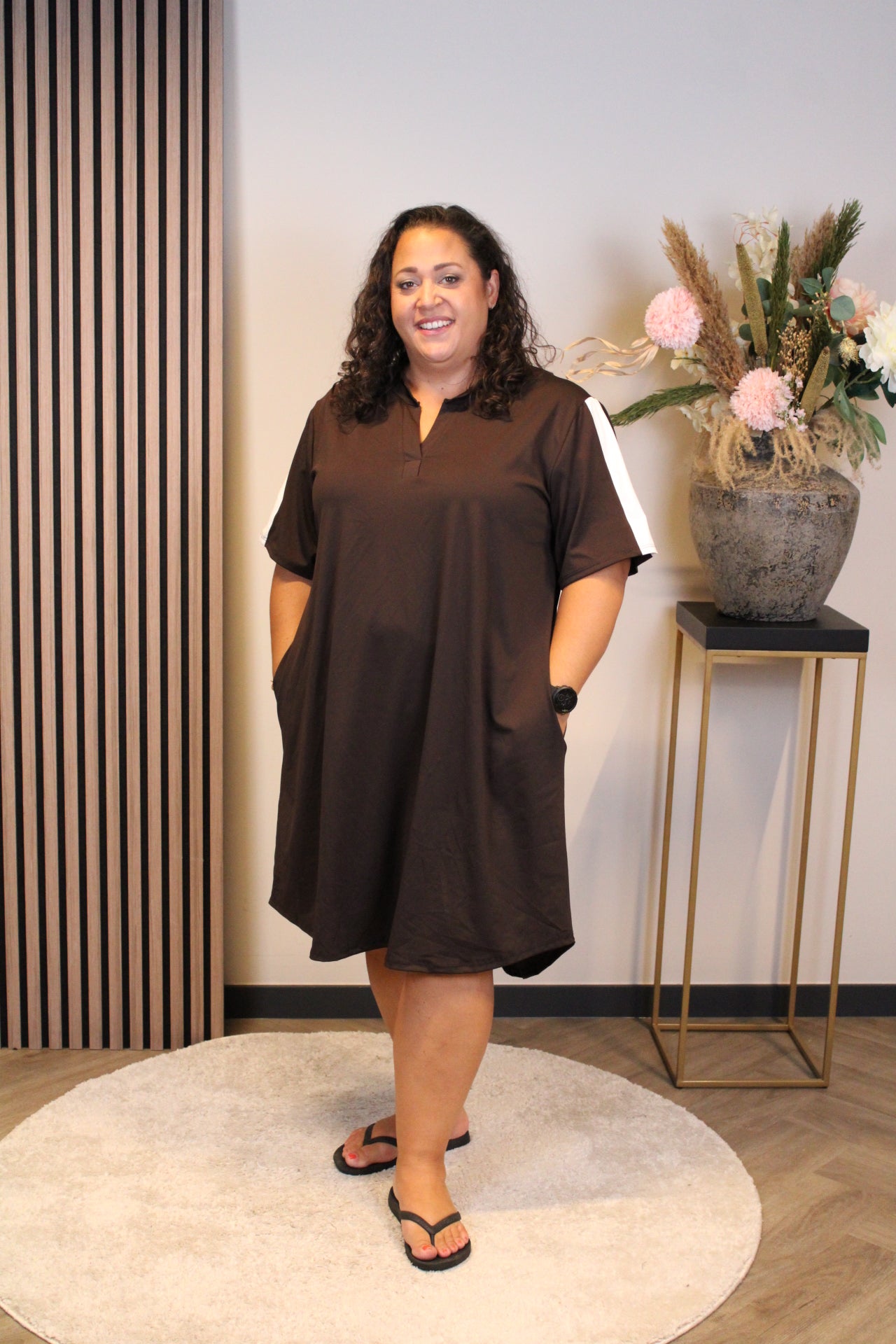 Yara | Jurk bruin 46 t/m 50