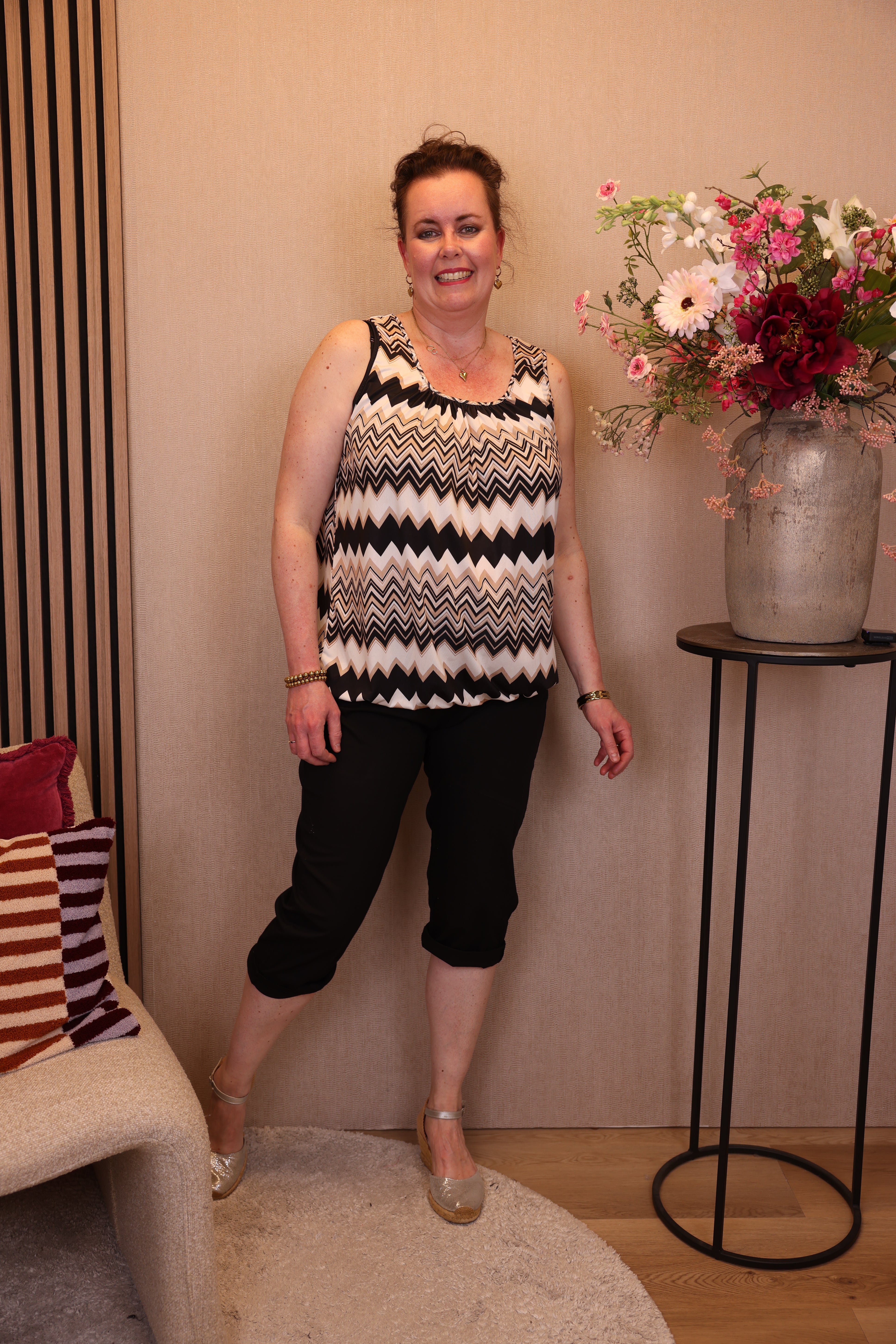 Elin | Ballon top zwart
