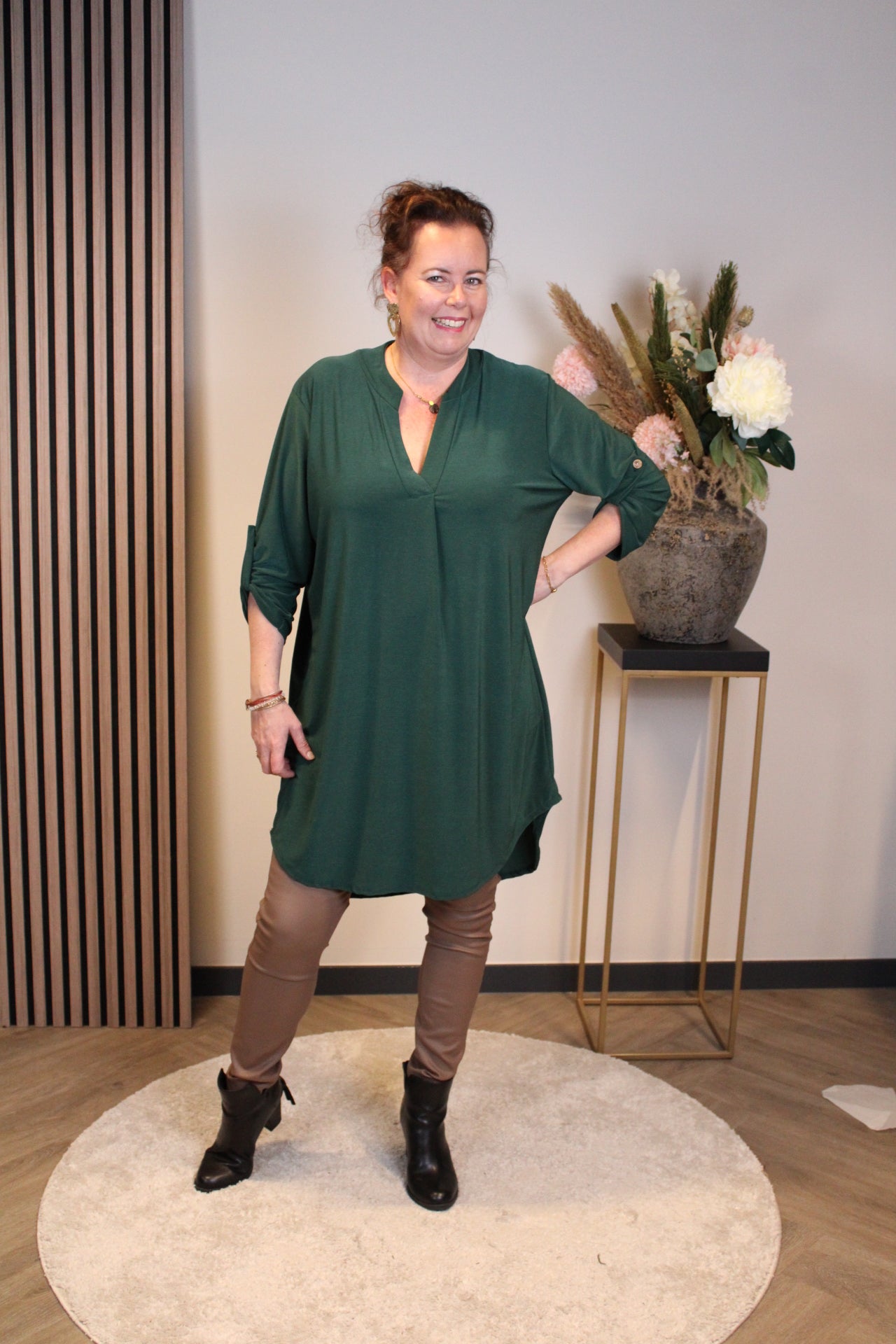 Mila | Tuniek fles groen 48 t/m 52