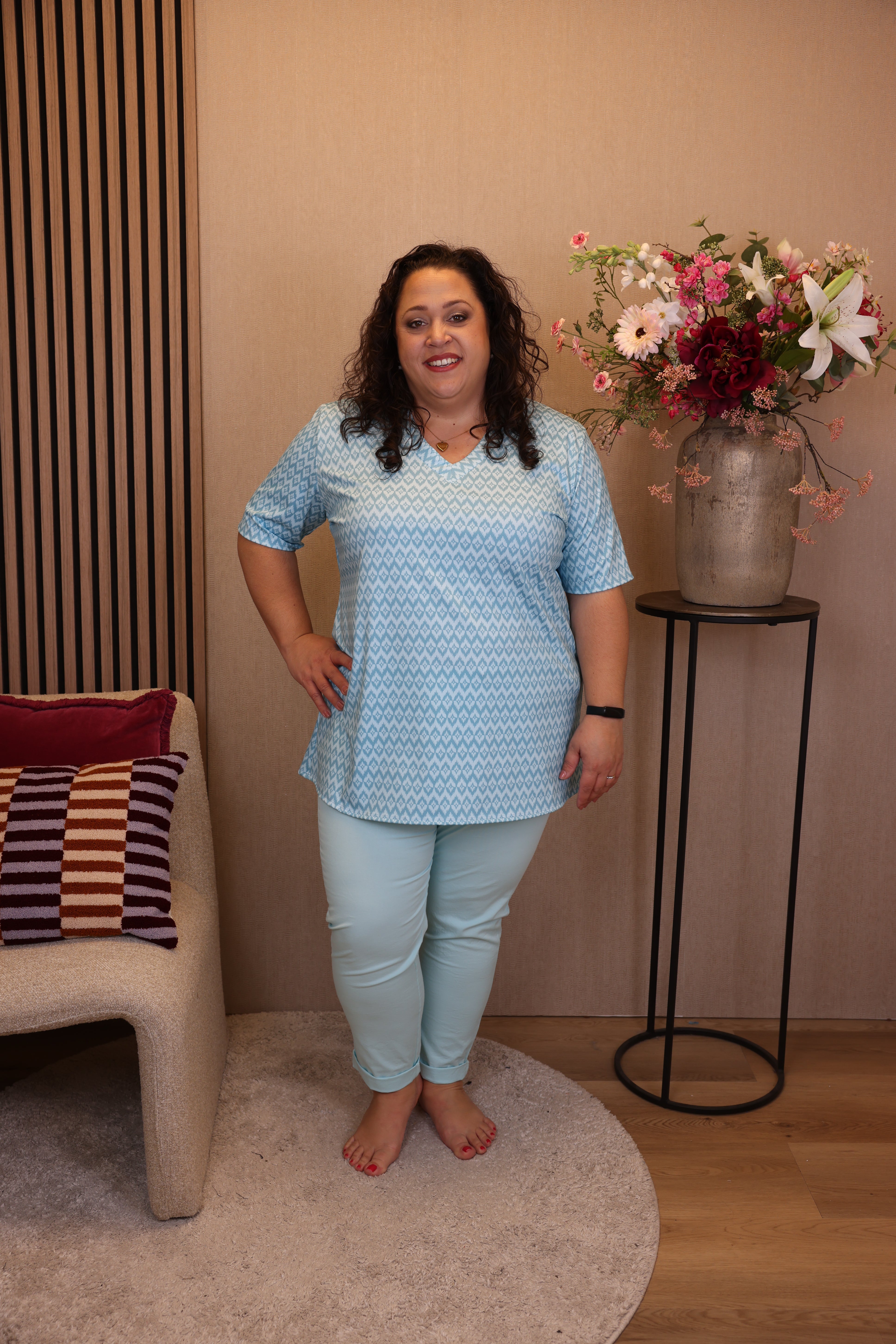 Malia | Top blauw