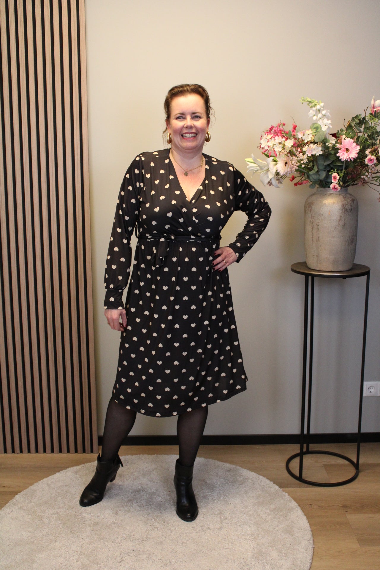 Natalia | Jurk zwart kort 46 t/m 50