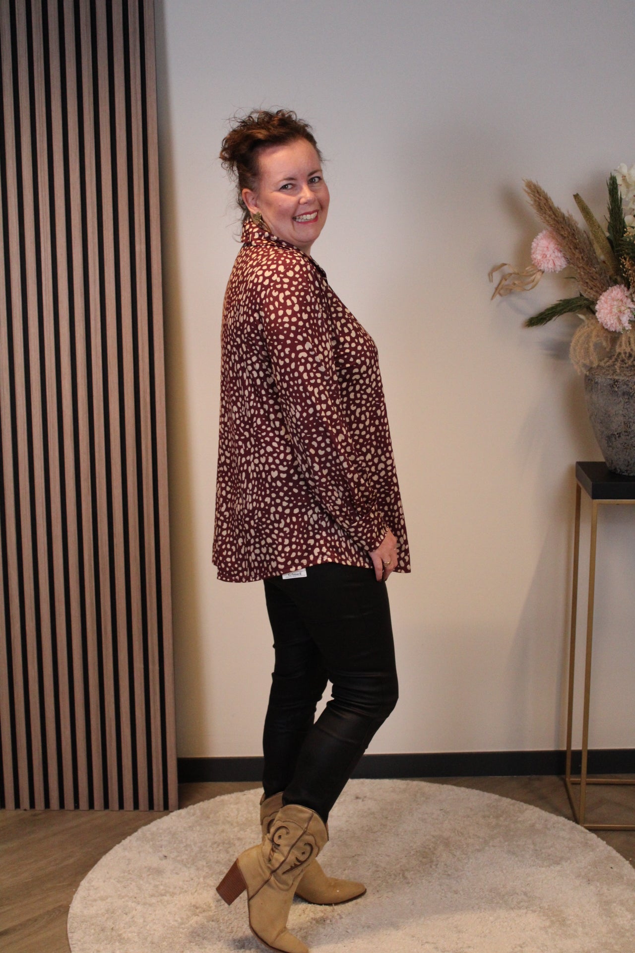 Diede | Blouse met knoopjes roze 48 t/m 52
