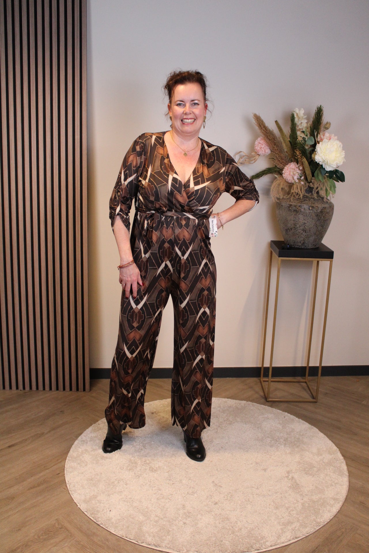 Amira | Jumpsuit bruin 38 t/m 42