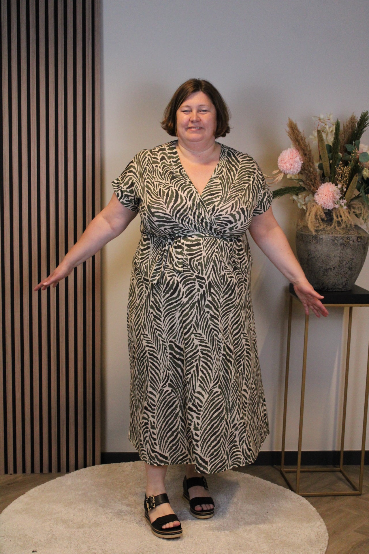 Sylvia | Jurk groen 50 t/m 54