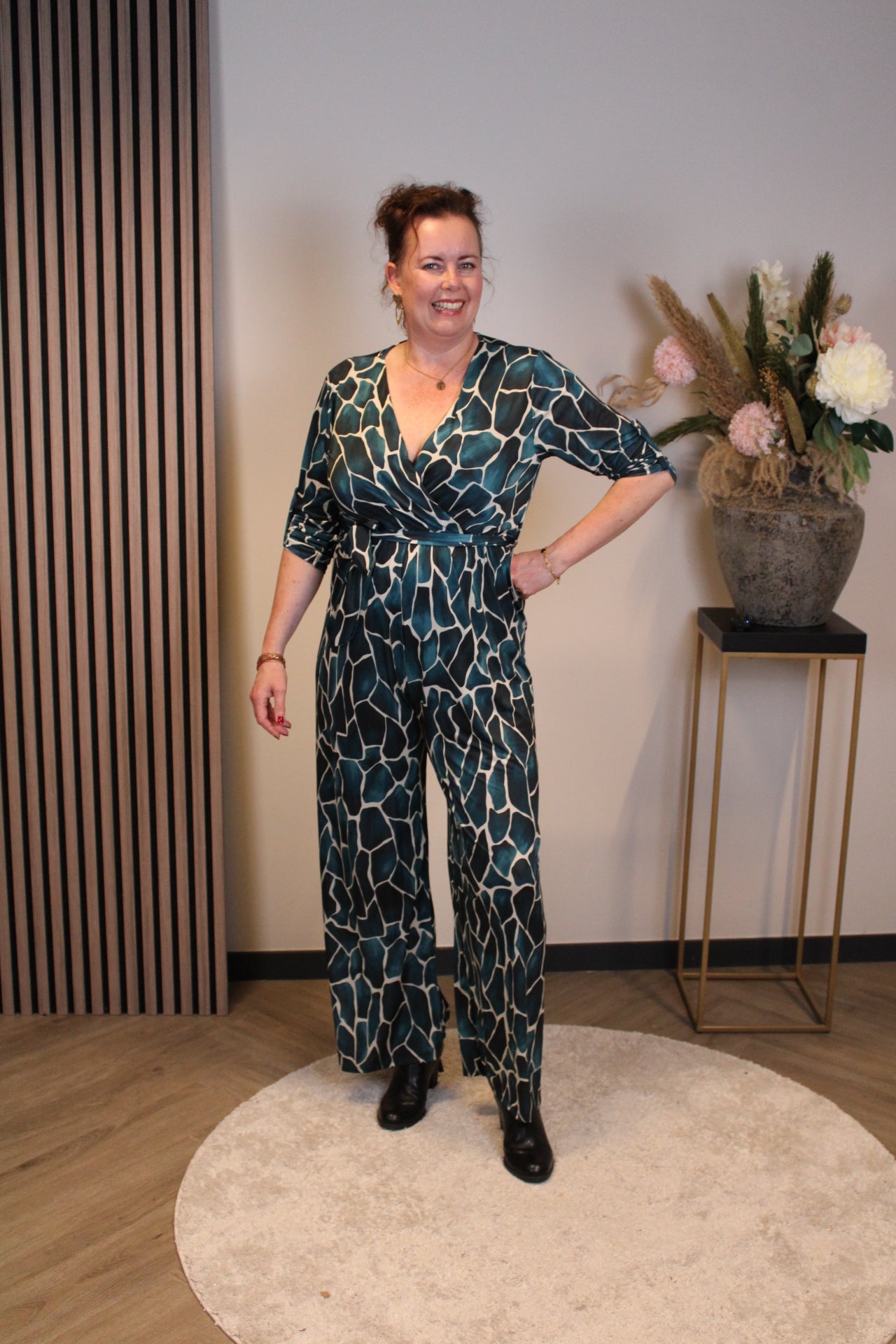 Ana | Jumpsuit aqua 44 t/m 48