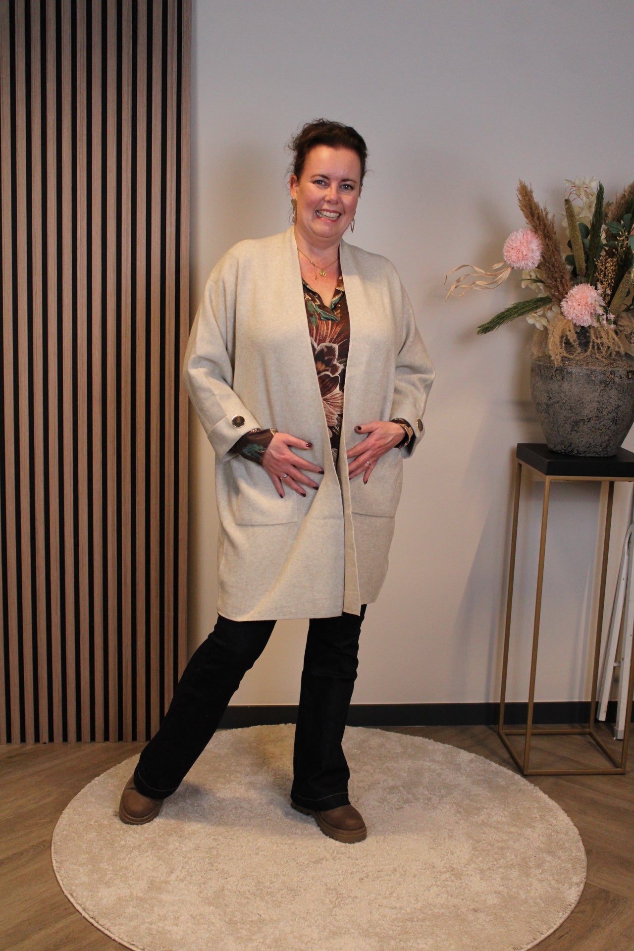 Mae | vest beige 48 t/m 52