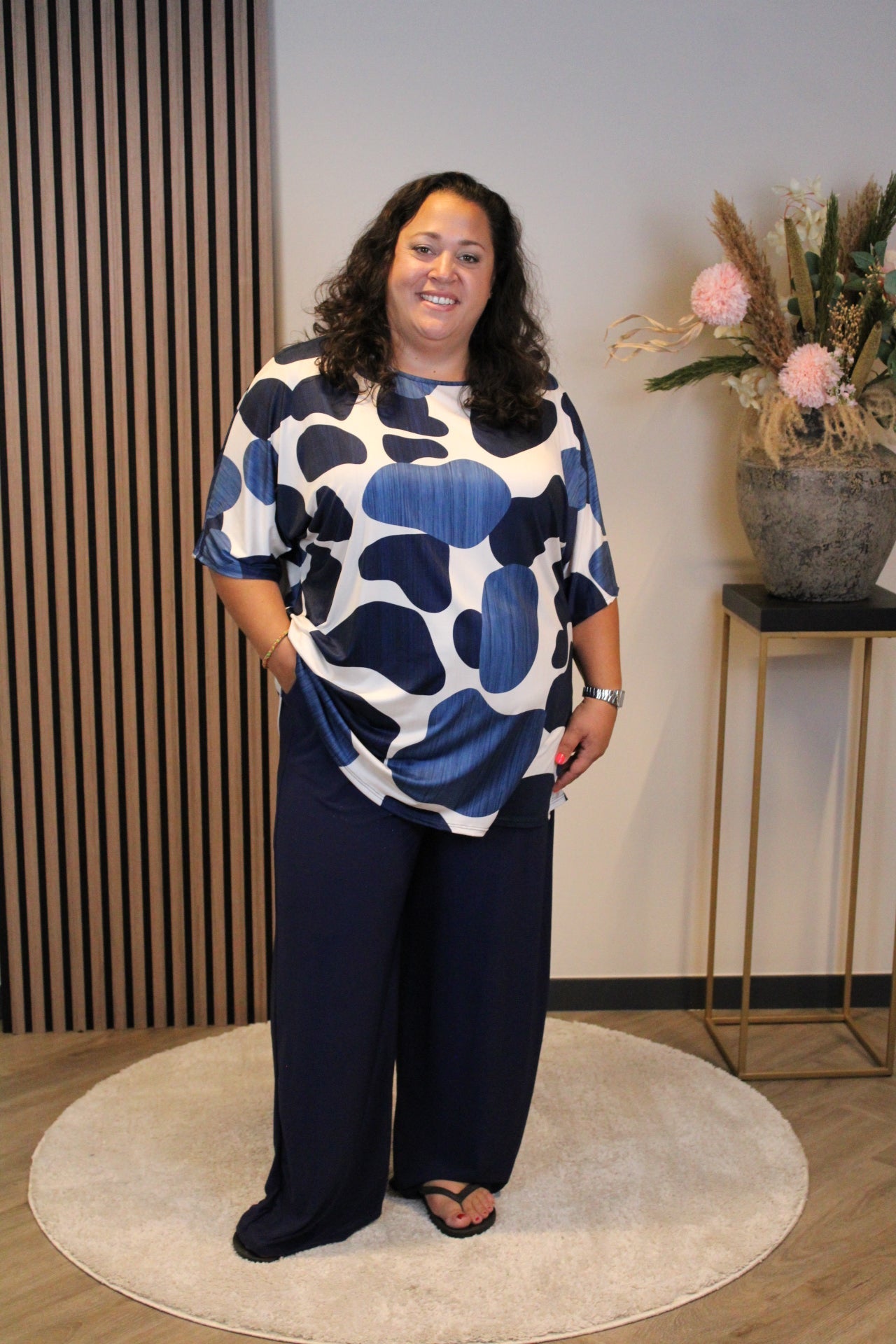 Nora | Top blauw