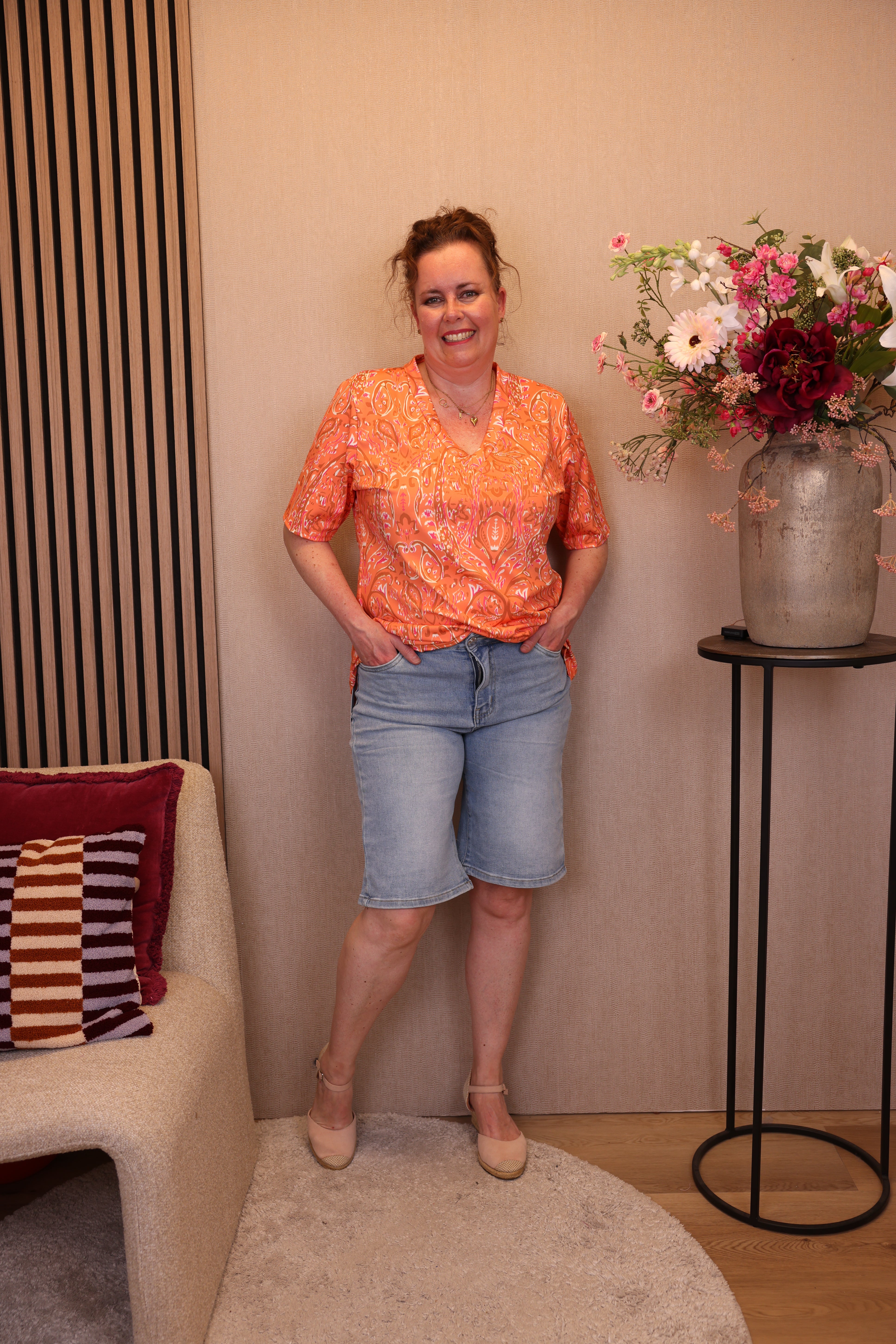 Kiki | Jeans kort blauw 40 - 48