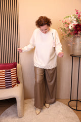 Livia | Trui wit/beige