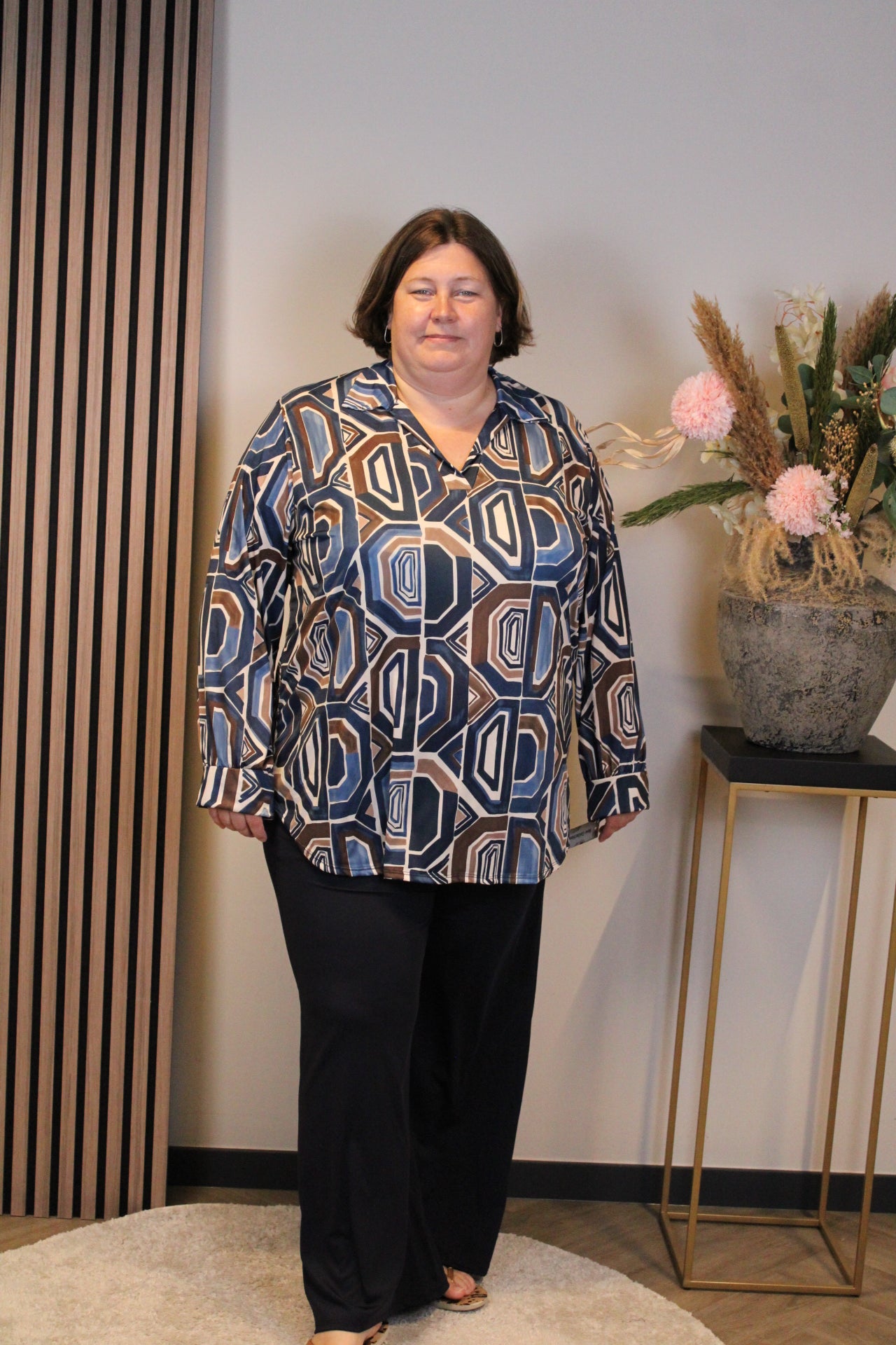Amelia | Blouse lange mouw 52 t/m 58