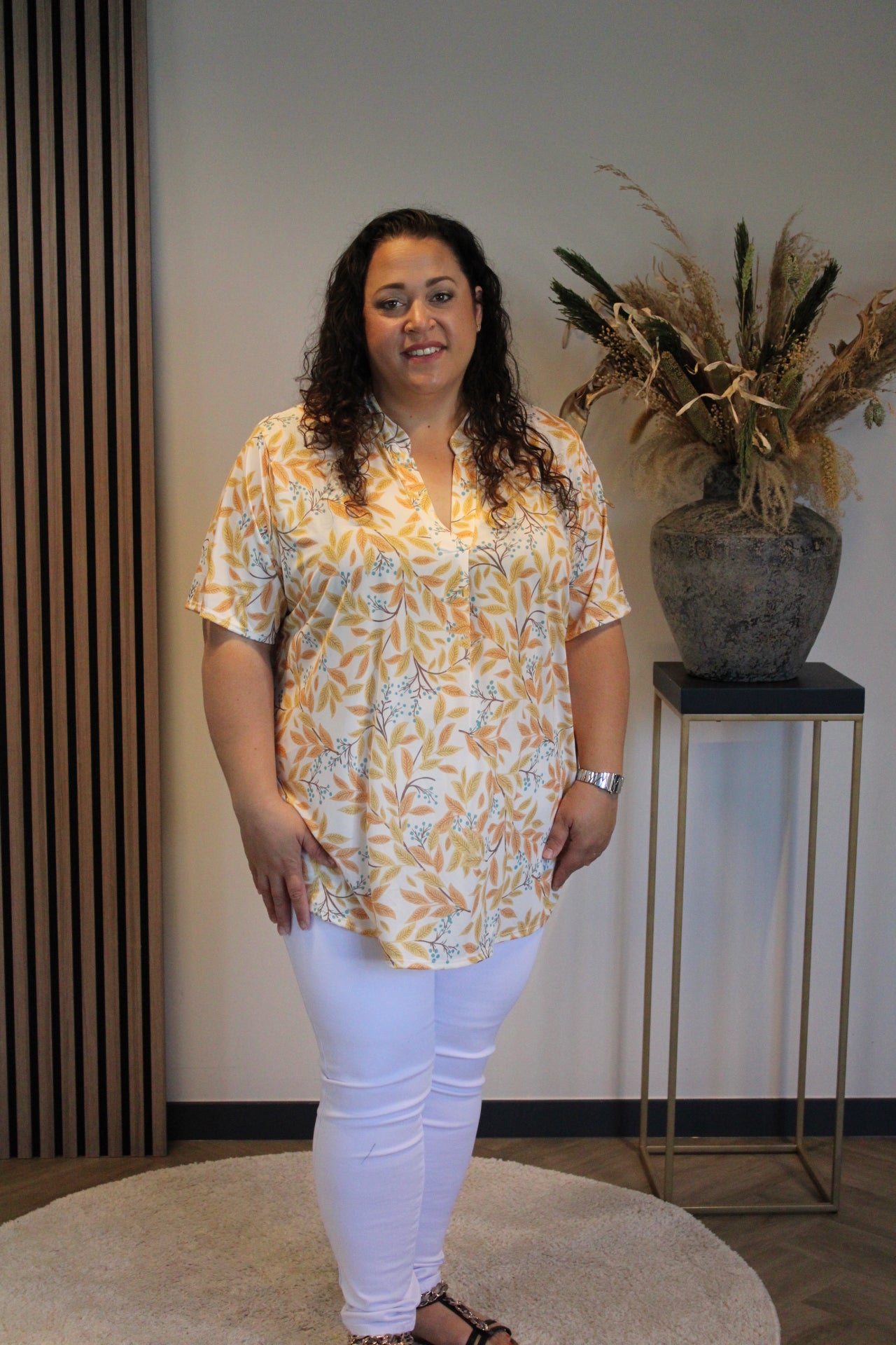 Yinte | Blouse korte mouw 48 t/m 52