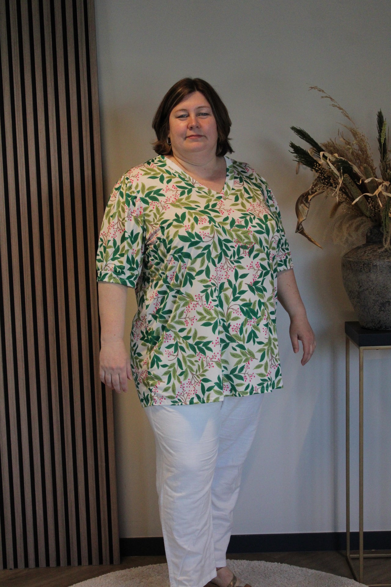 Laila | Blouse korte mouw 52 t/m 58