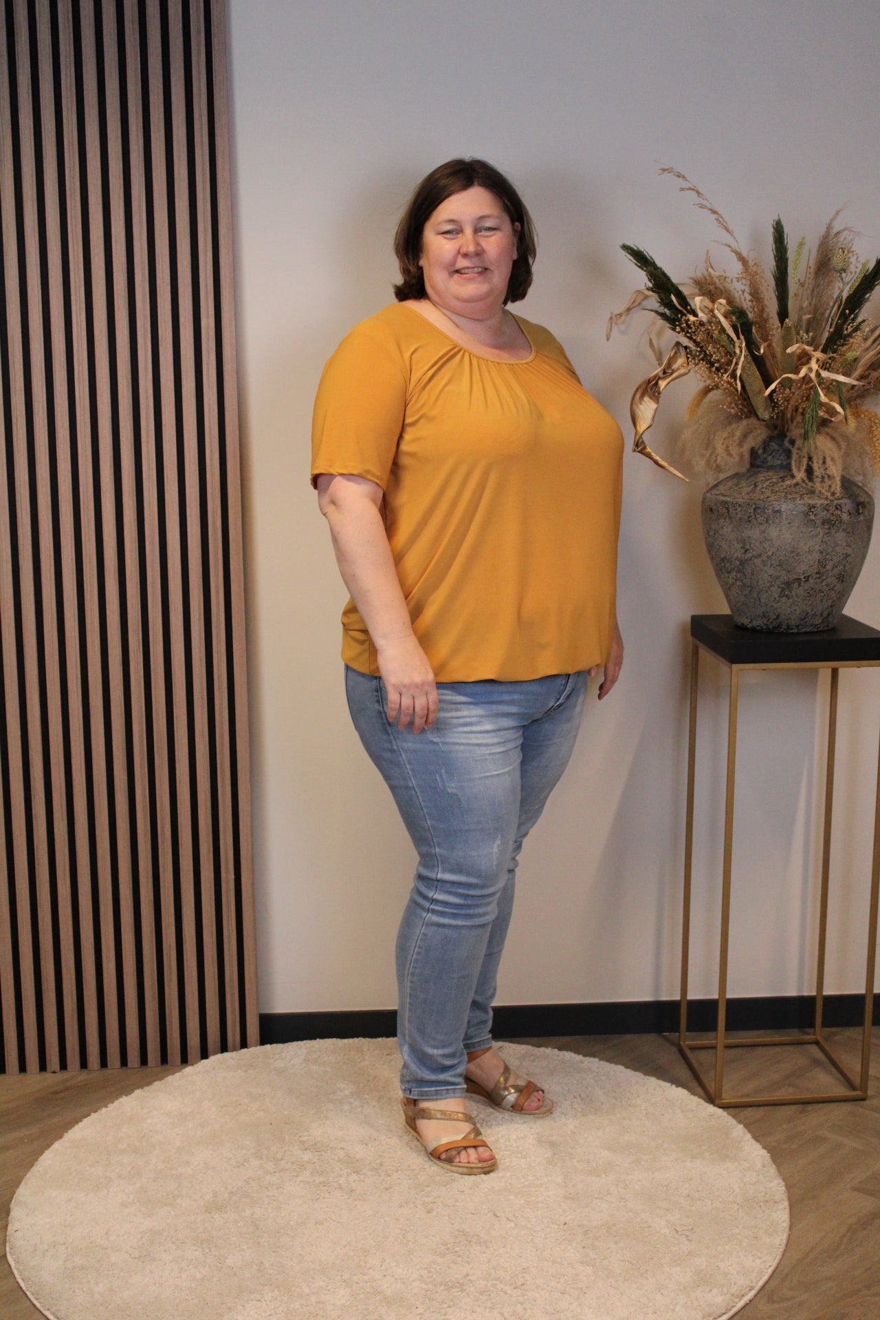 Madi | Ballon top geel