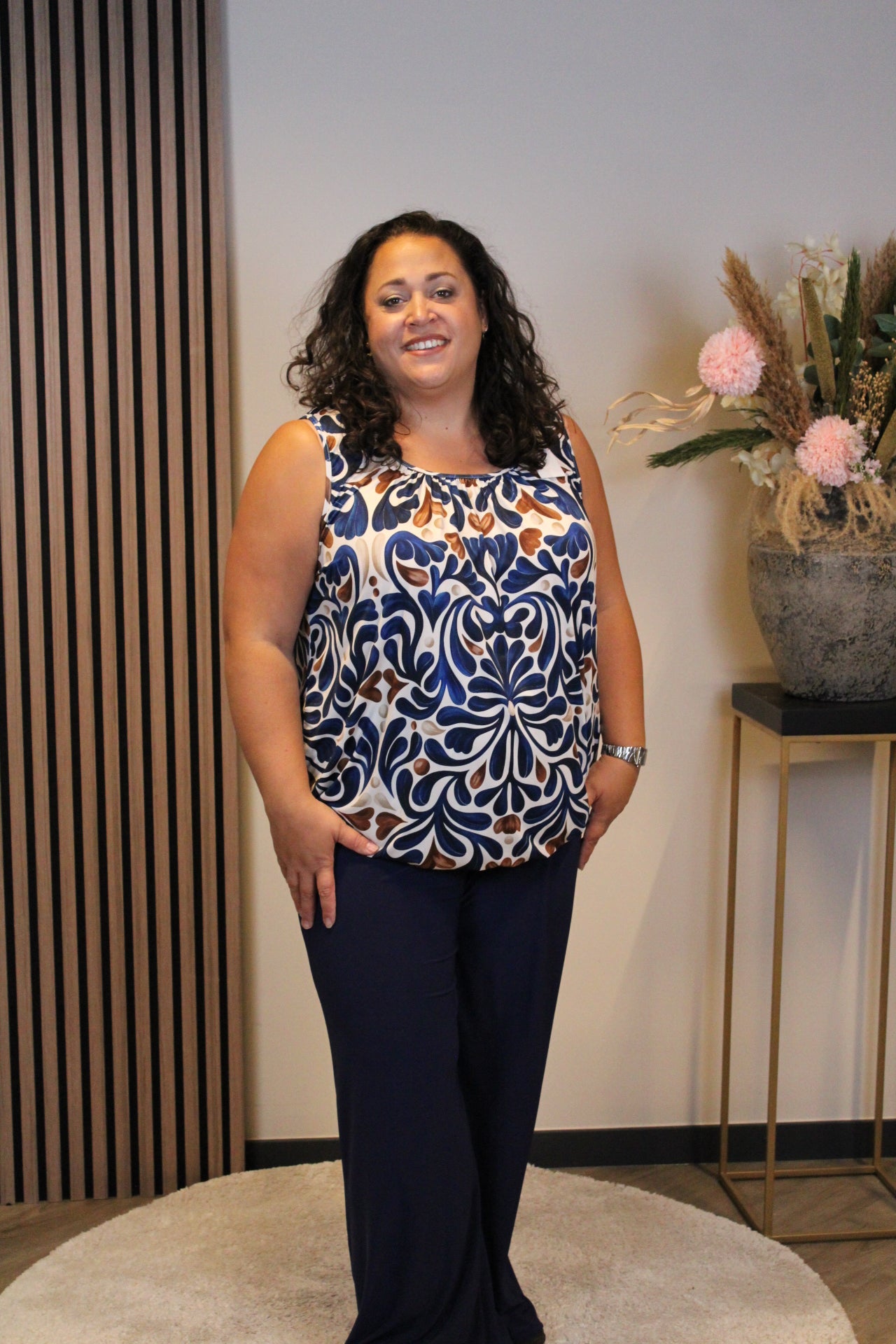 Silke | Top blauw 48 t/m 52