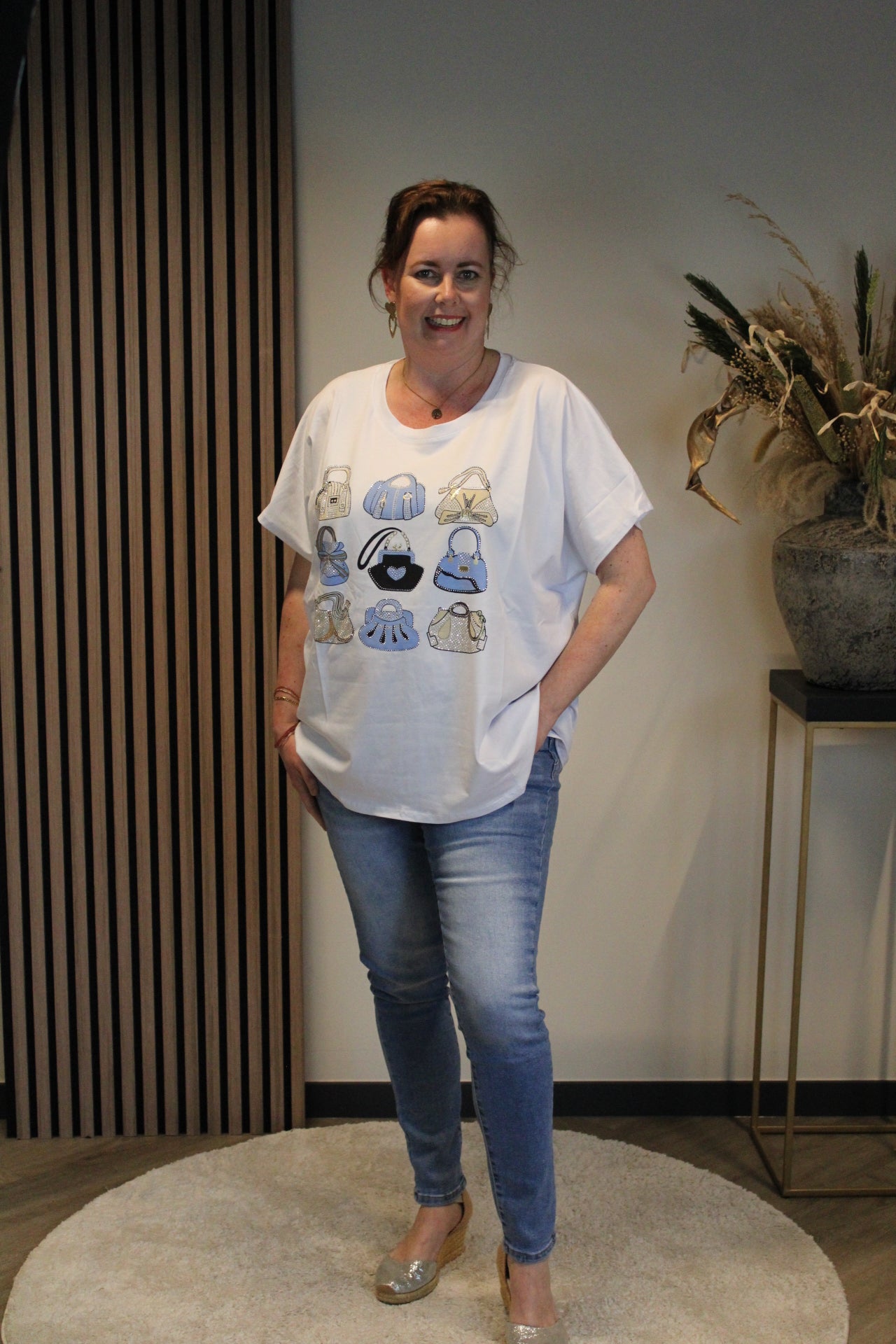 Tassen | T-shirt blauw 44 t/m 48