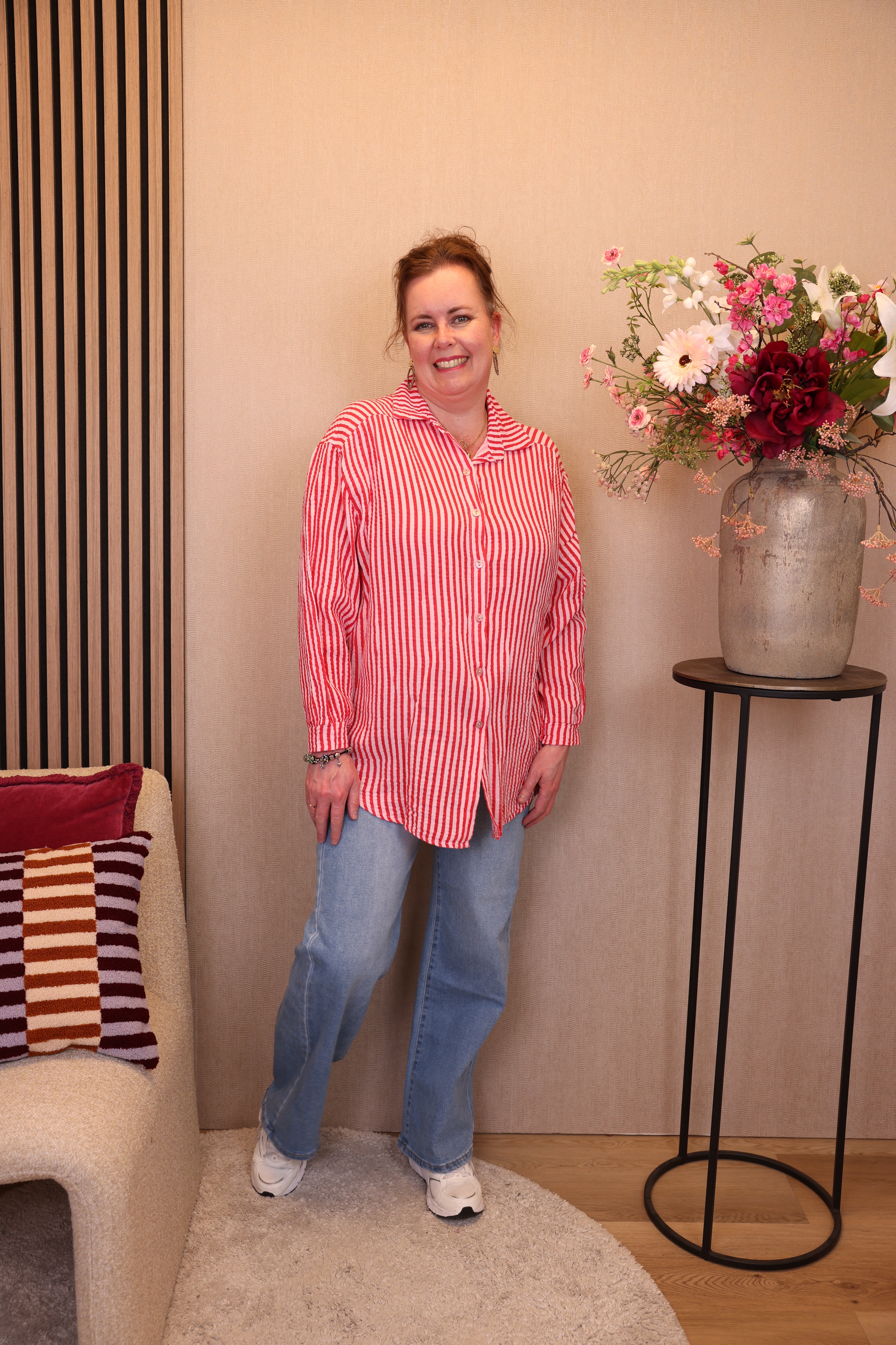 Elise | Blouse roze/rood
